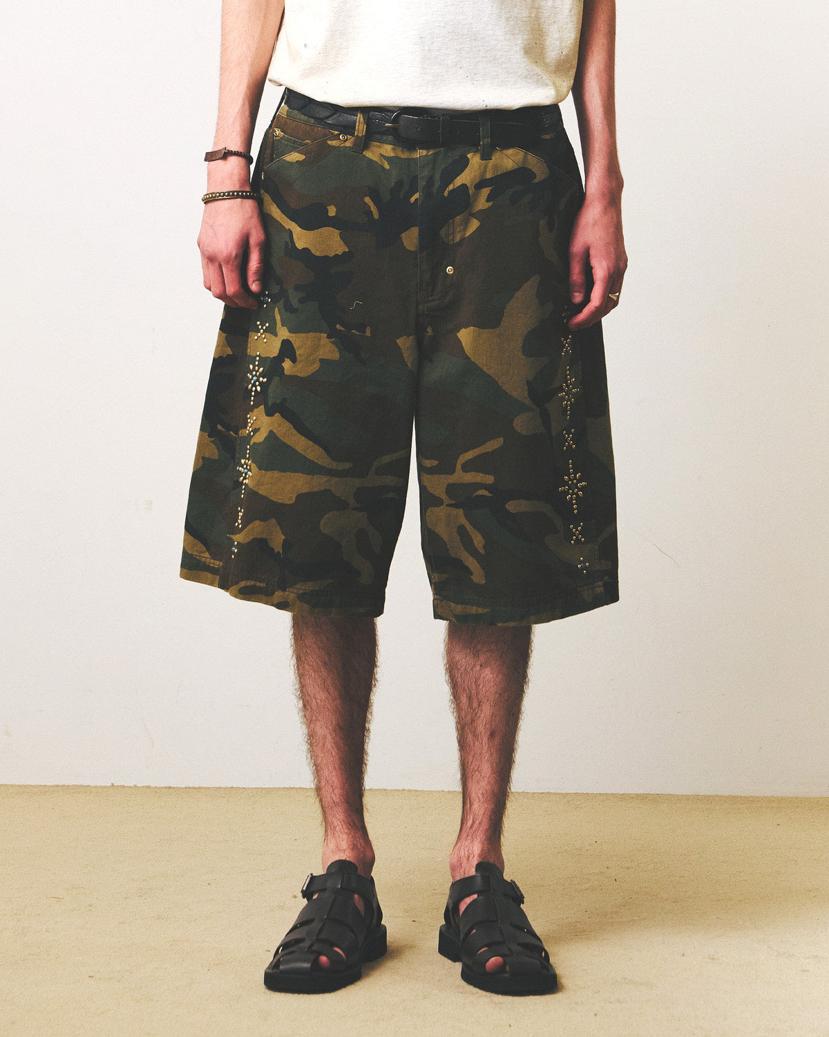 Eastlogue - Rockabilly Curved Shorts (Camo) product image 1 | TRAB K-Fashion Australia