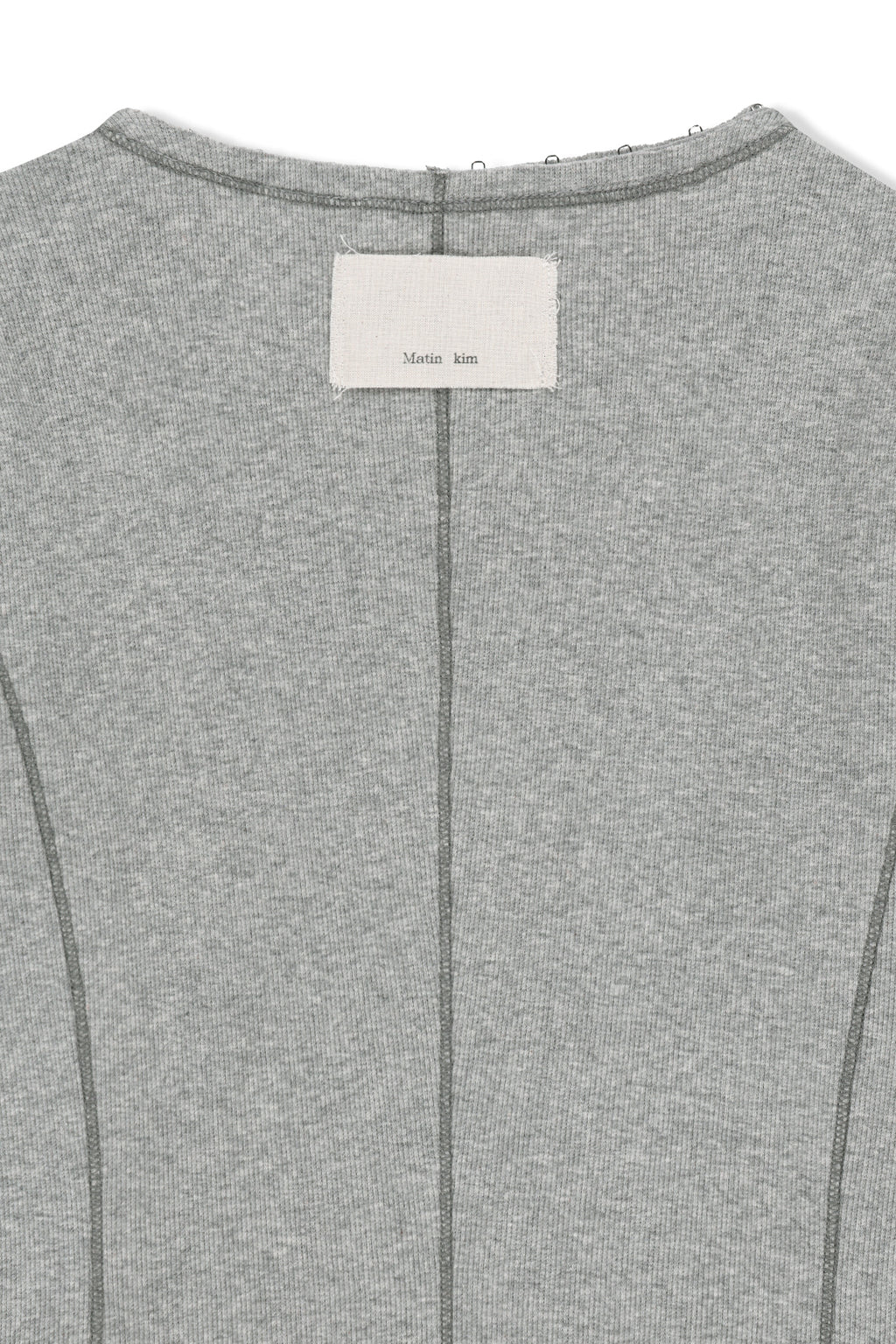 Matin Kim - Multi Styling Hook Detail Slim Top (Grey) product image 5 | TRAB K-Fashion Australia