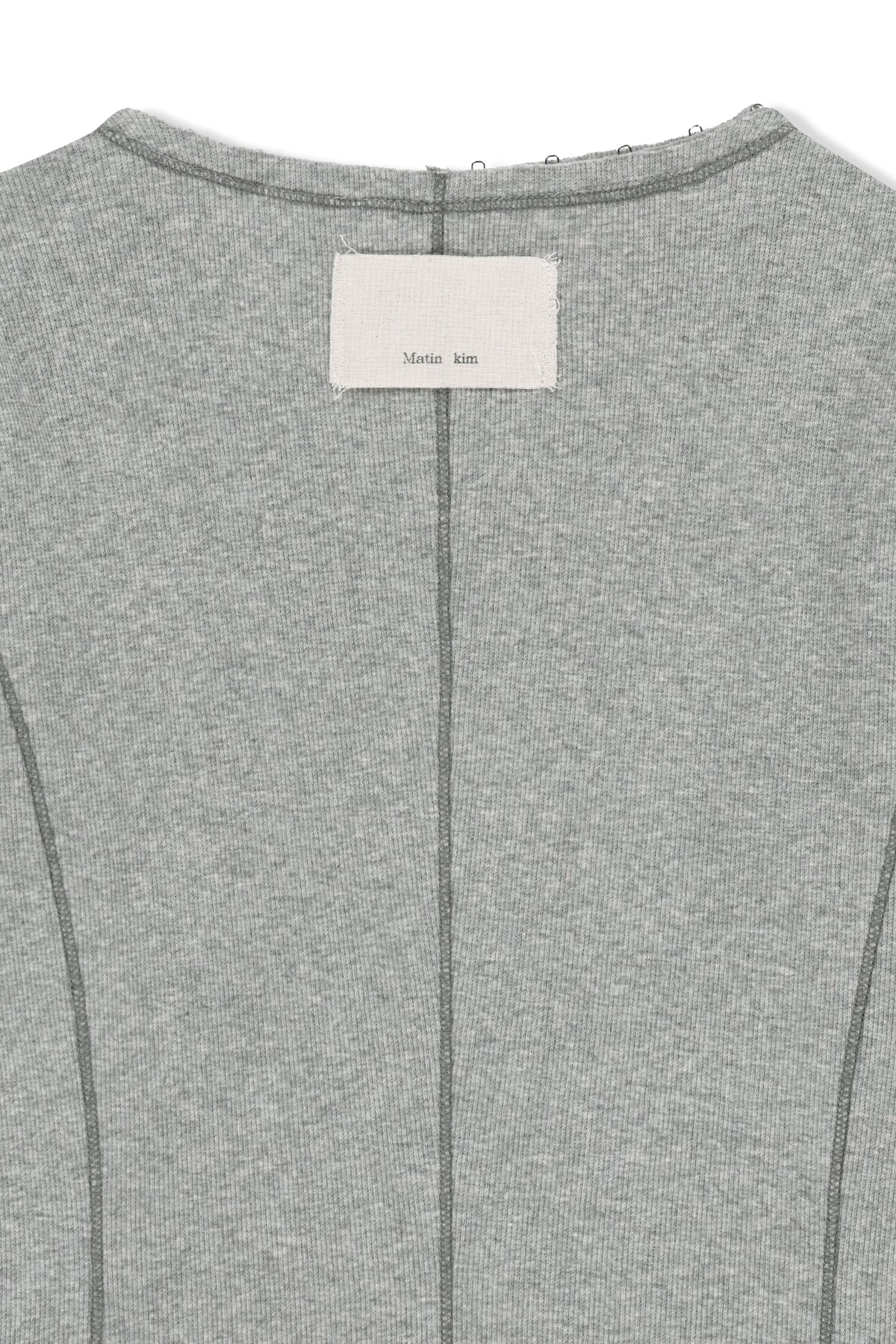 Matin Kim - Multi Styling Hook Detail Slim Top (Grey) product image 5 | TRAB K-Fashion Australia