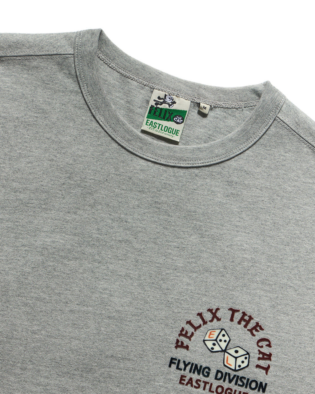 Eastlogue - Felix Flying Division Embroidered T-shirts (Melange Grey) product image 3 | TRAB K-Fashion Australia