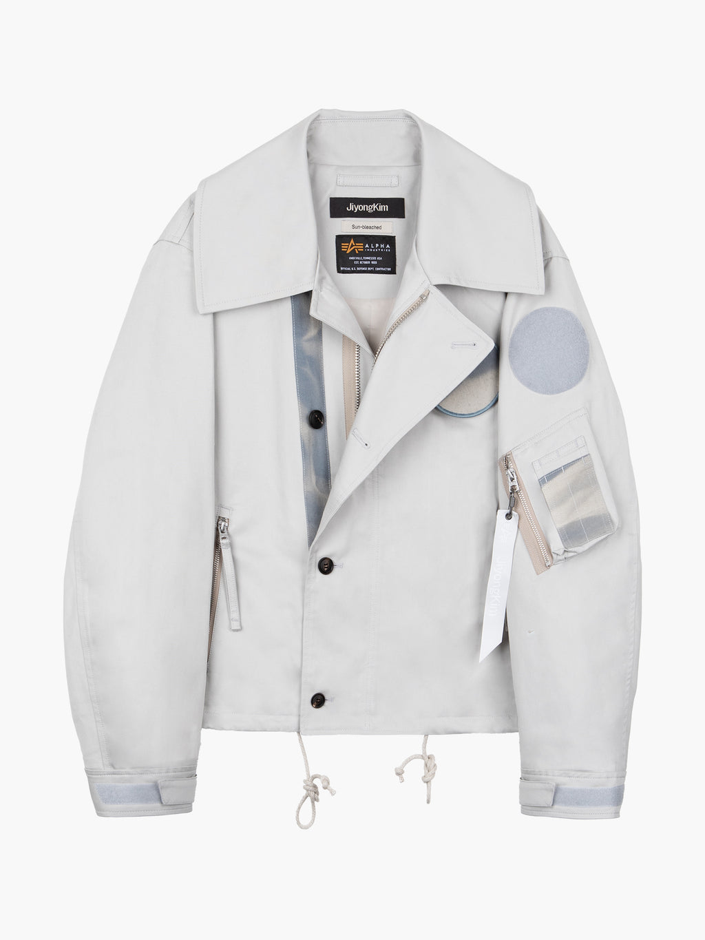 Jiyong Kim - Sun-Bleached Wide Collar Jacket (Light Grey) product image 10 | TRAB K-Fashion Australia