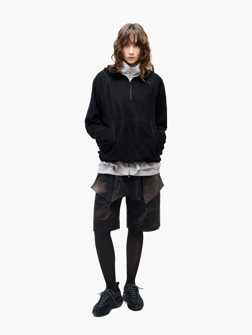 Jiyong Kim - Half Zip Hoodie (Black) product image 3 | TRAB K-Fashion Australia