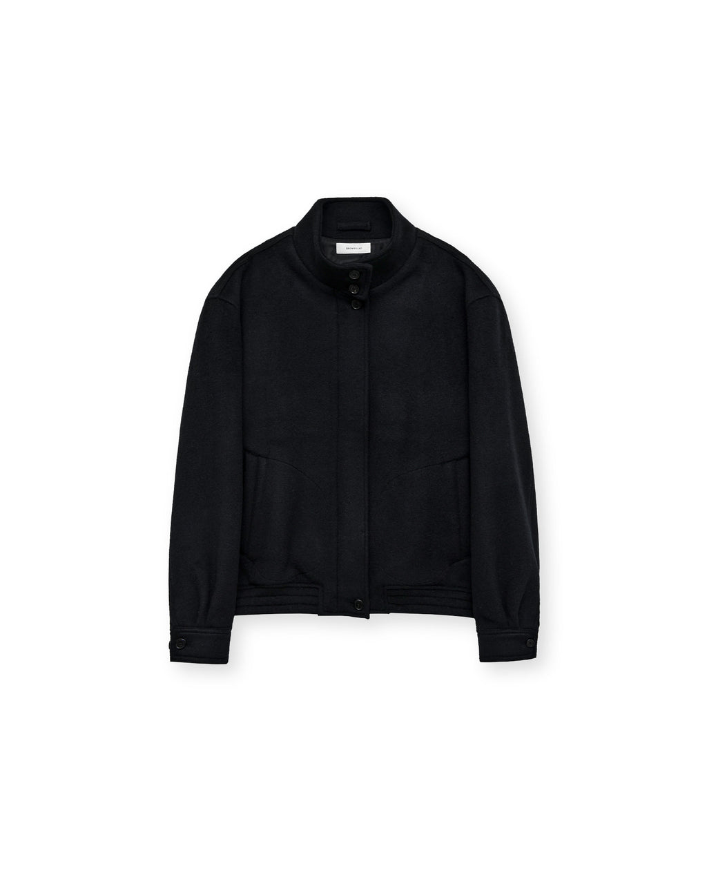 Brownyard - [Pre-Order – Ships October 23] W Stand Collar Wool Blouson (Black) product image 5 | TRAB K-Fashion Australia