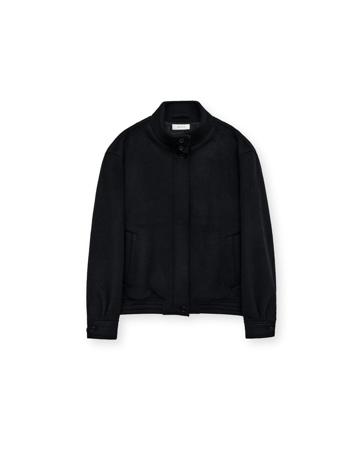 Brownyard - [Pre-Order – Ships October 23] W Stand Collar Wool Blouson (Black) product image 5 | TRAB K-Fashion Australia