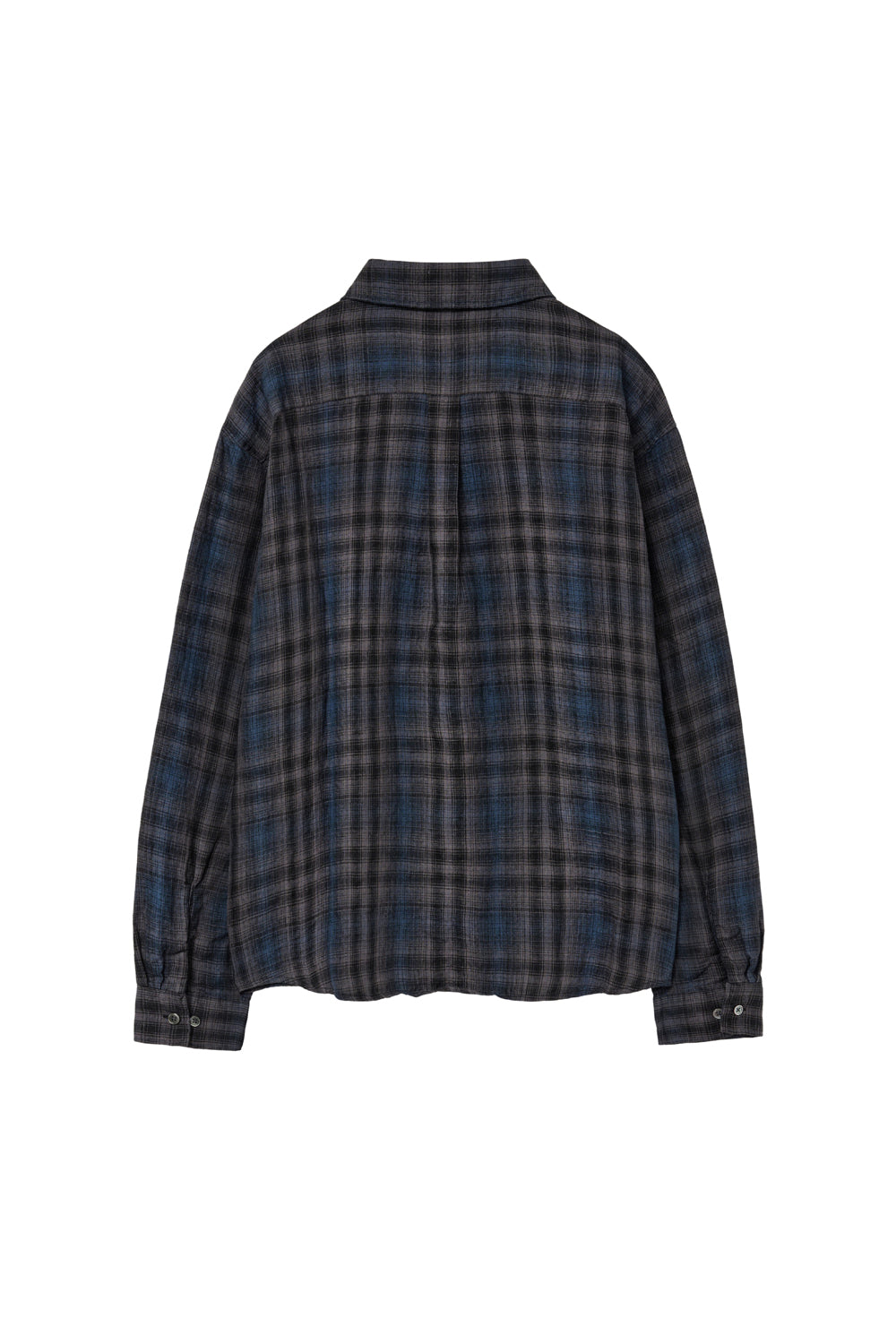 Hatchingroom - Museum Shirt Linen Check (Charcoal/Blue) product image 2 | TRAB K-Fashion Australia
