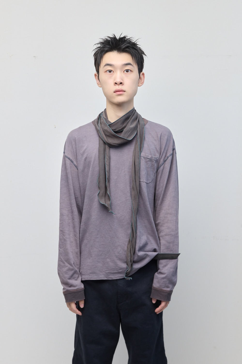 Hatchingroom - Crinkle Scarf (Graphite) product image 4 | TRAB K-Fashion Australia