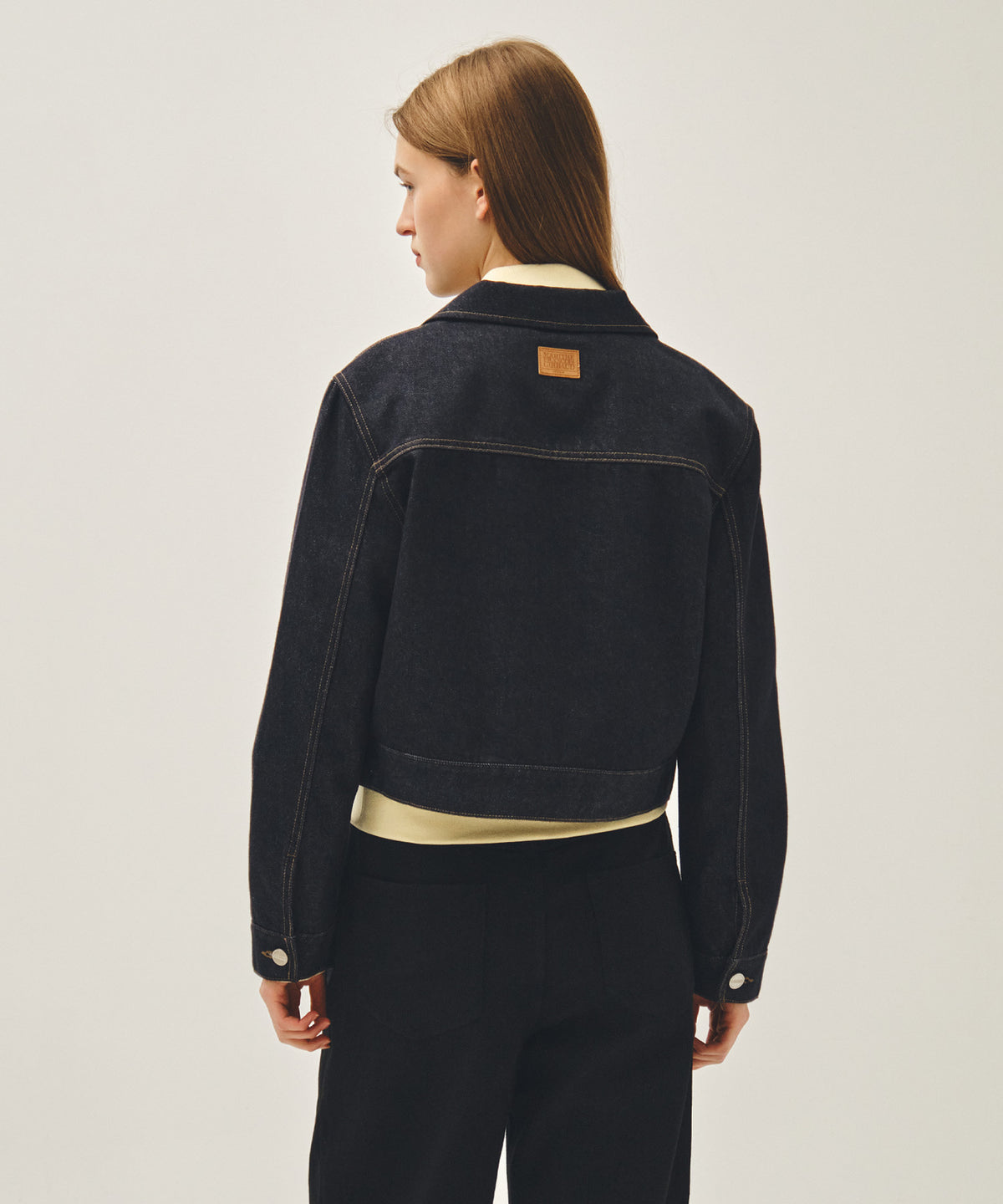 Marithe & Francois Girbaud - Crop Denim Blouson Jacket (Indigo) product image 3 | TRAB K-Fashion Australia
