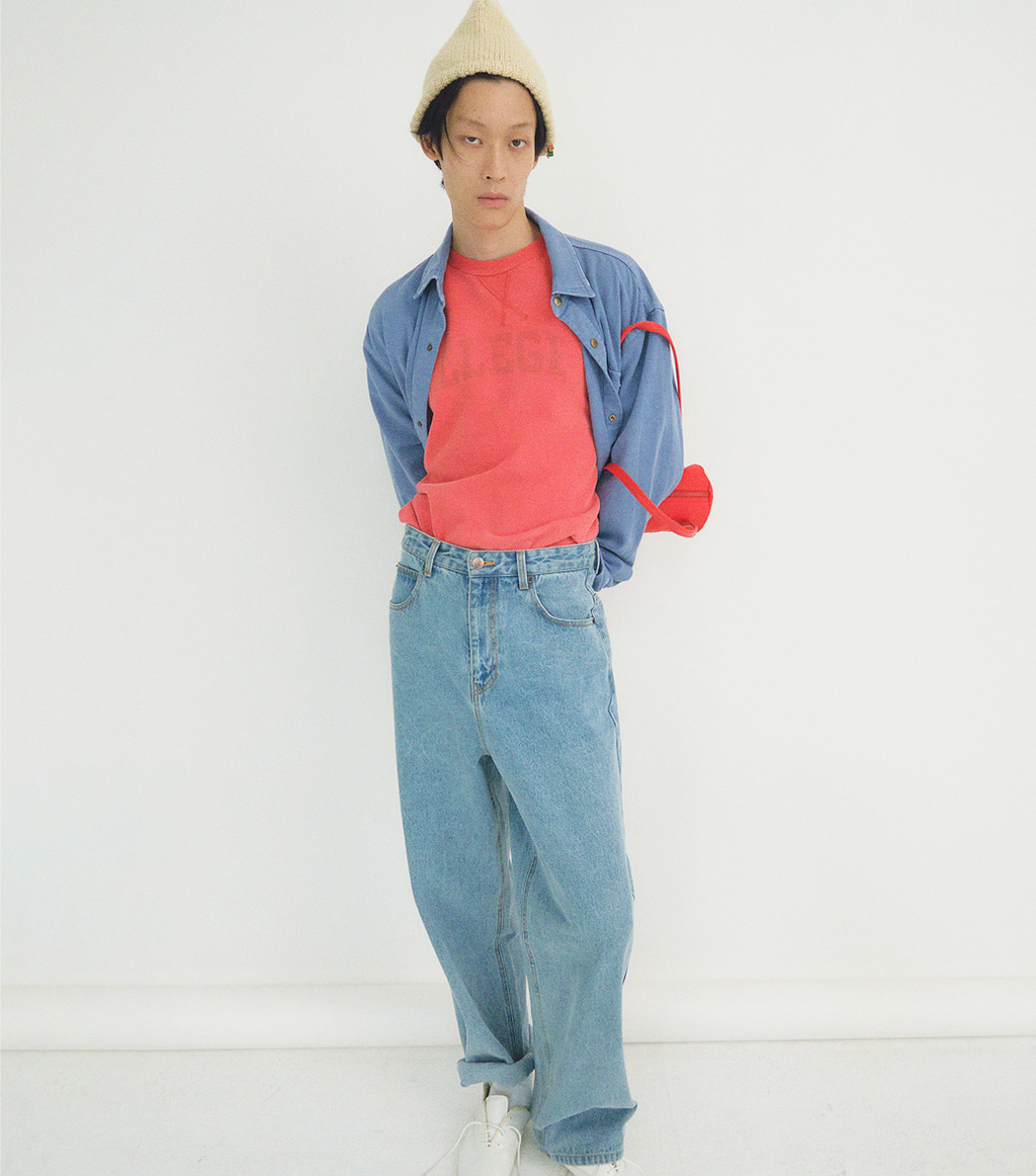 Llege - Distressed Denim Shirt Jacket (Blue) product image 8 | TRAB K-Fashion Australia