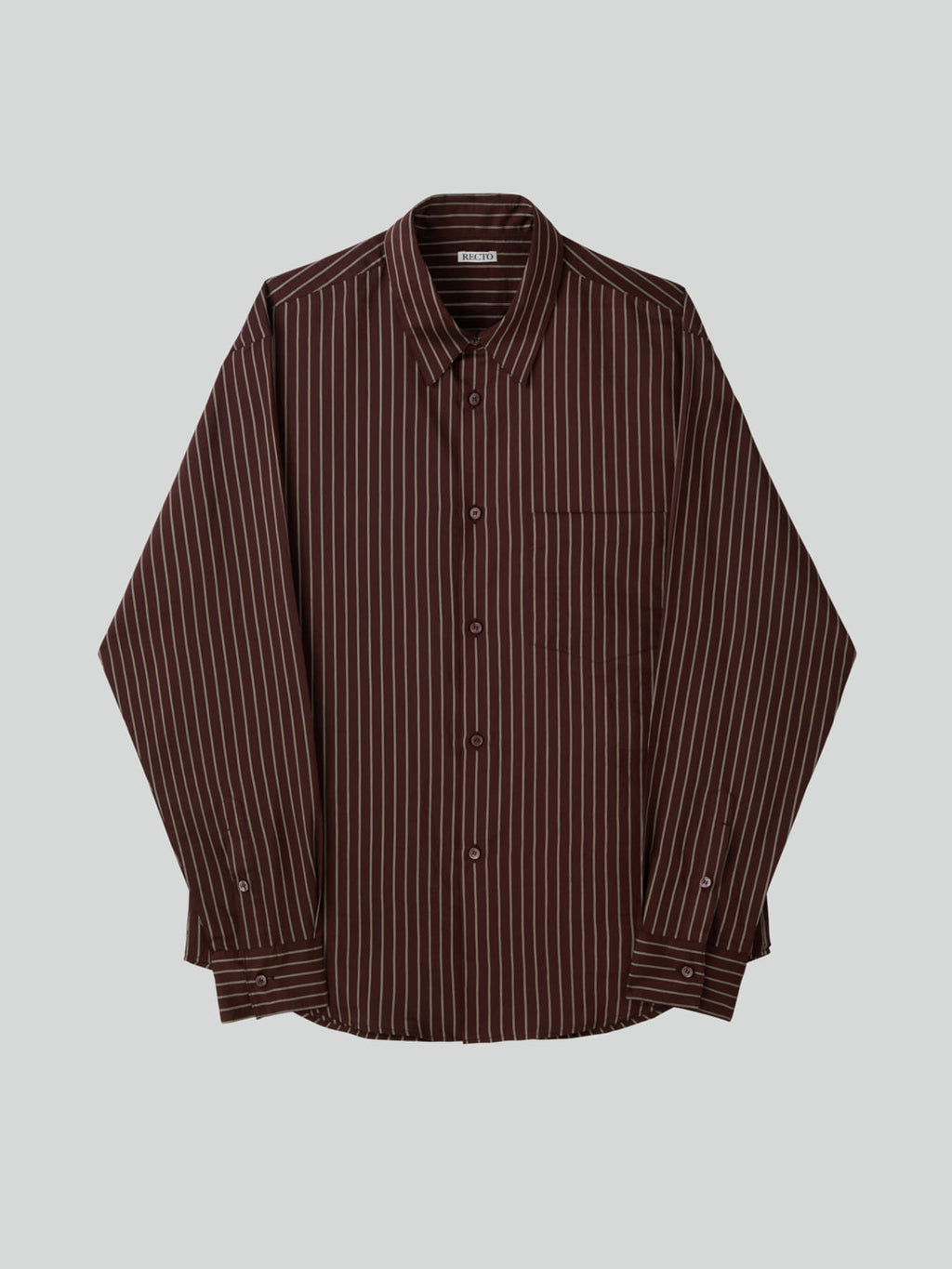 Recto - Lea Stripe Shirt (Red Brown) product image 10 | TRAB K-Fashion Australia
