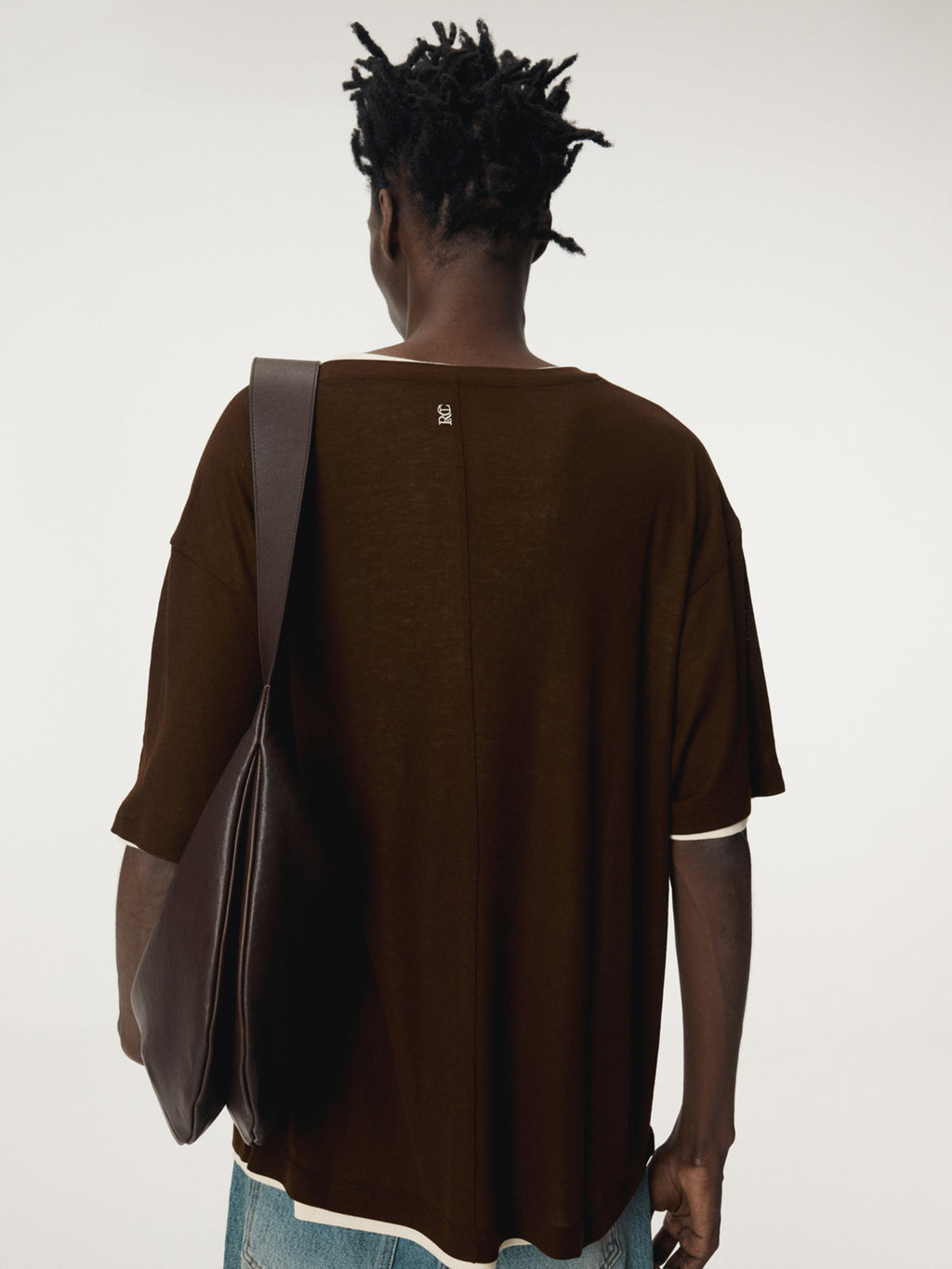 Recto - Layered Wool T-Shirt (Brown) product image 5 | TRAB K-Fashion Australia