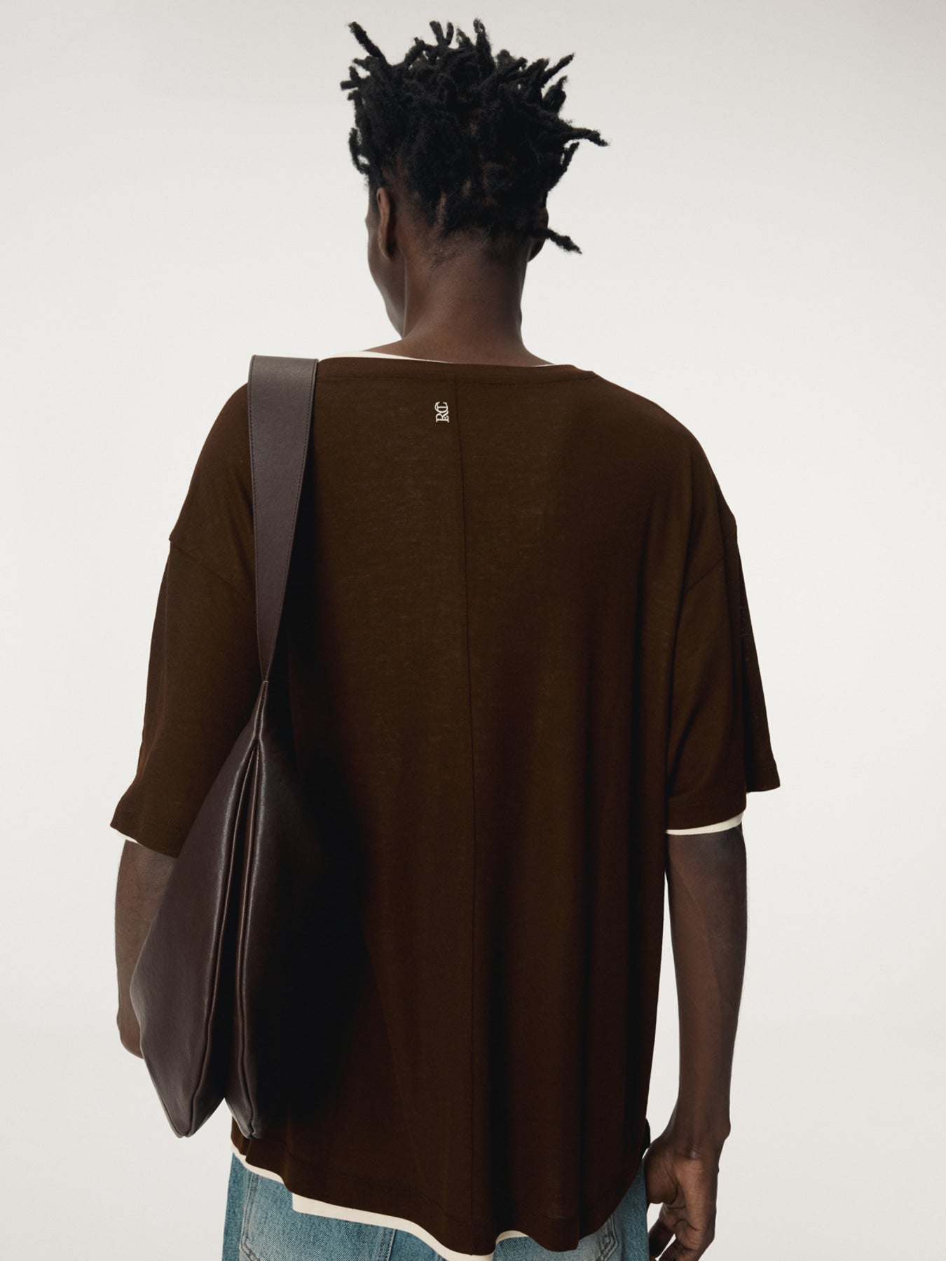 Recto - Layered Wool T-Shirt (Brown) product image 5 | TRAB K-Fashion Australia