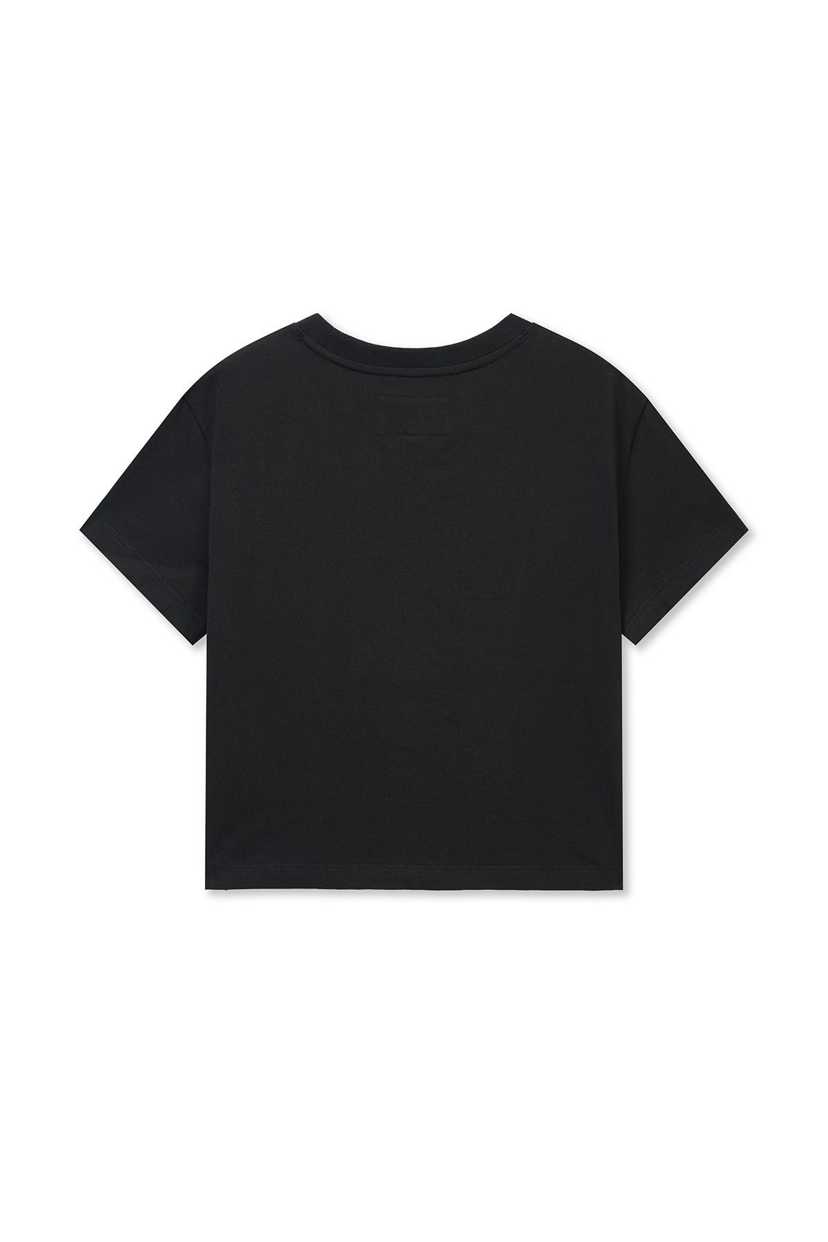 Matin Kim - Label Point Lettering Crop Top (Black) product image 2 | TRAB K-Fashion Australia