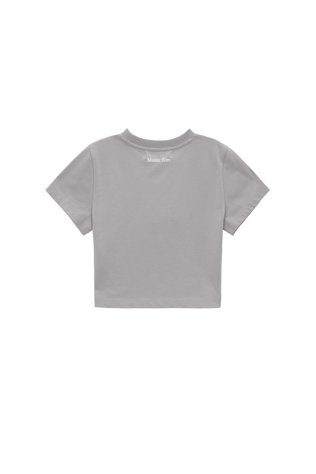 Matin Kim - Keyword Lettering Crop Top (Light Grey) product image 2 | TRAB K-Fashion Australia