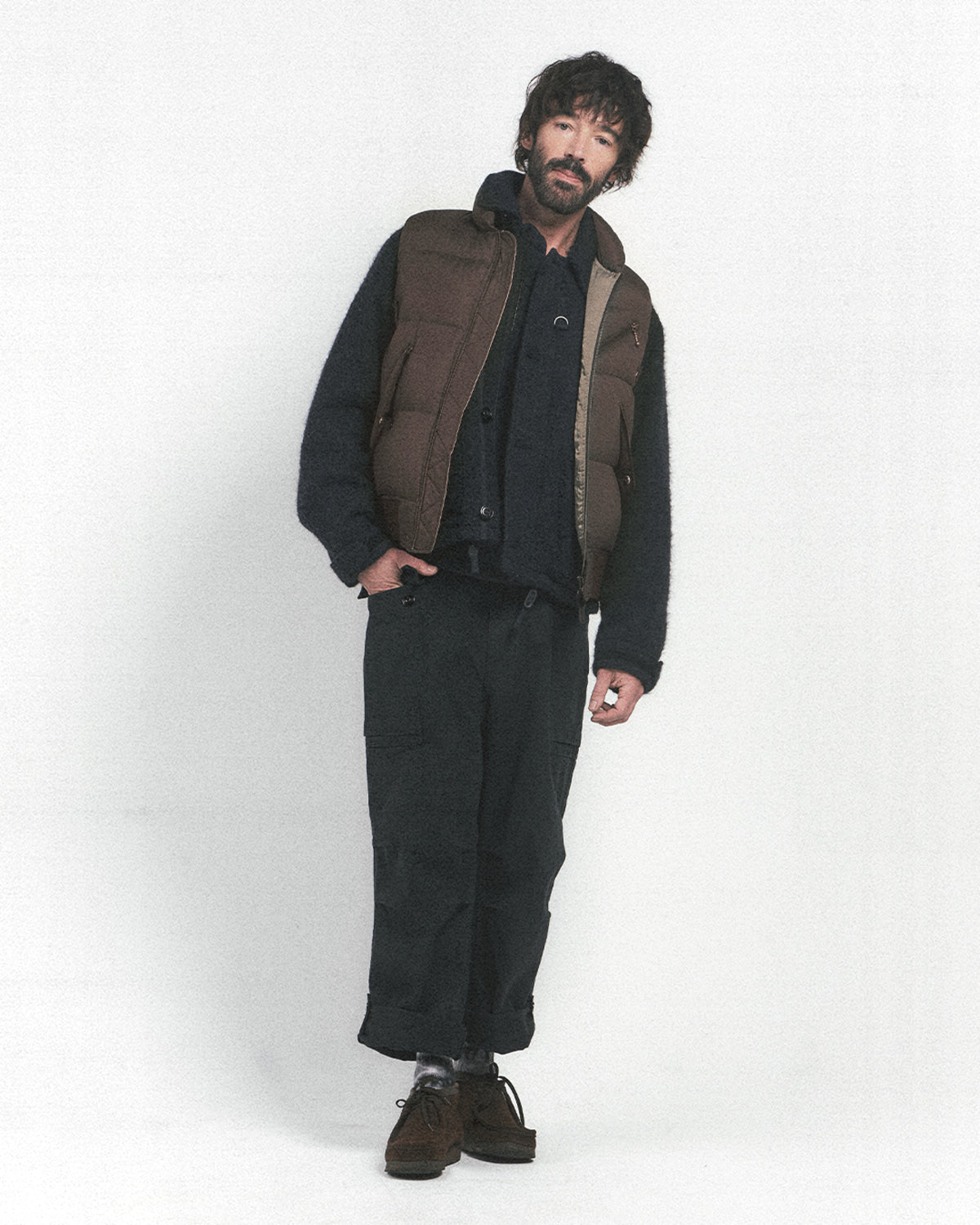 Eastlogue - Ma-1 Down Vest (Brown) product image 4 | TRAB K-Fashion Australia