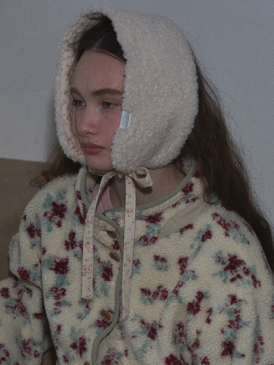Margarin Fingers - Teddy Floral Ear Muff (Cream) product image 1 | TRAB K-Fashion Australia