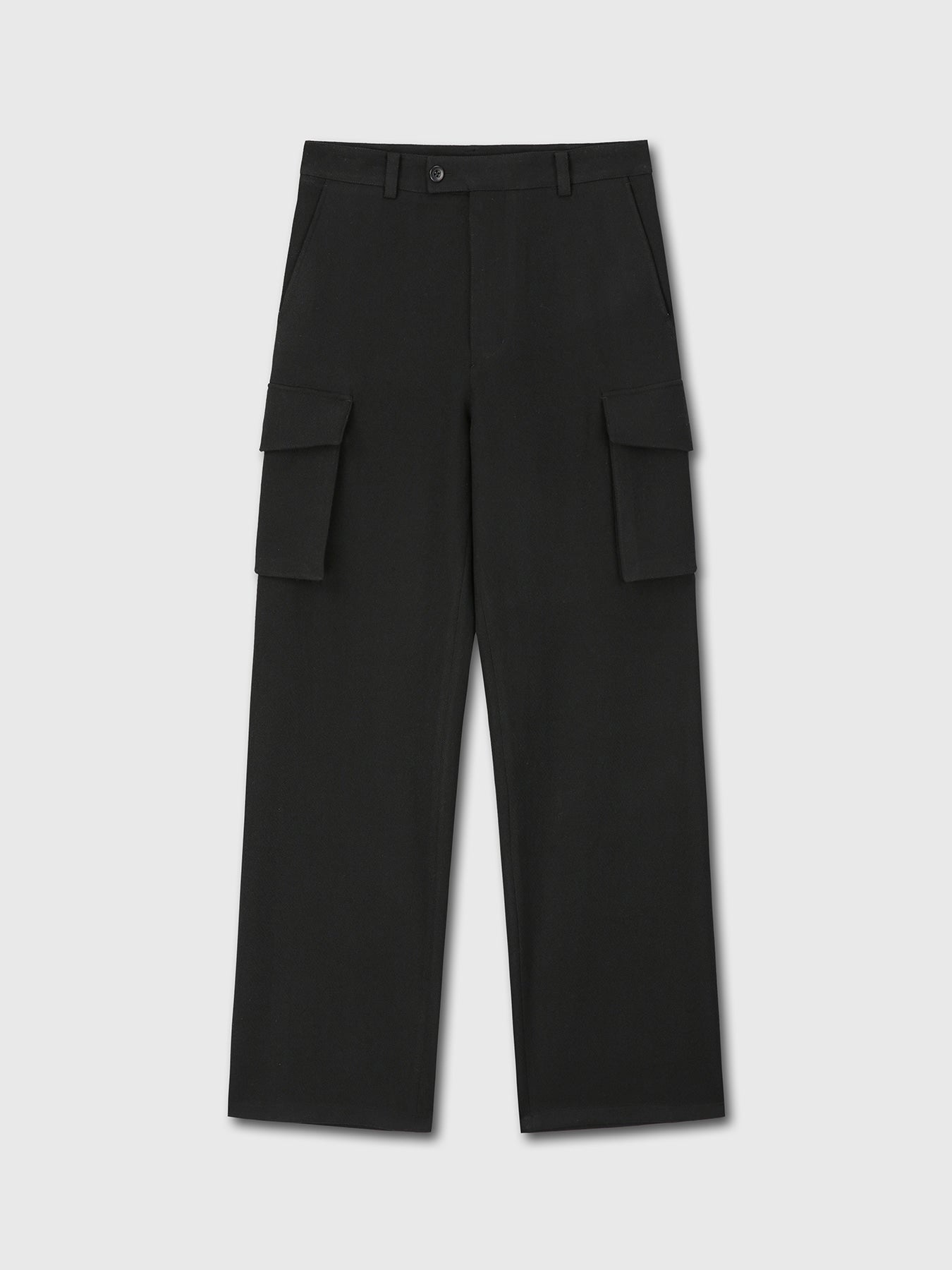 Tonywack - Textured Wool Wide Cargo Pants (Black) product image 8 | TRAB K-Fashion Australia