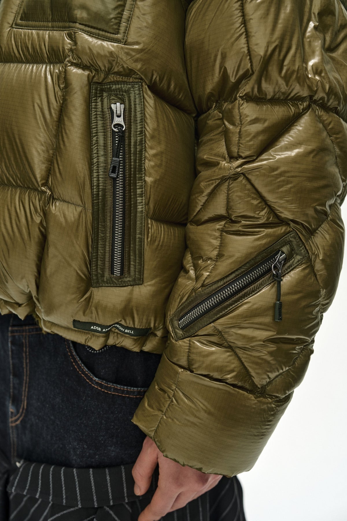 Andersson Bell - Unisex Torino Lightweight Down Jacket (Olive) product image 8 | TRAB K-Fashion Australia