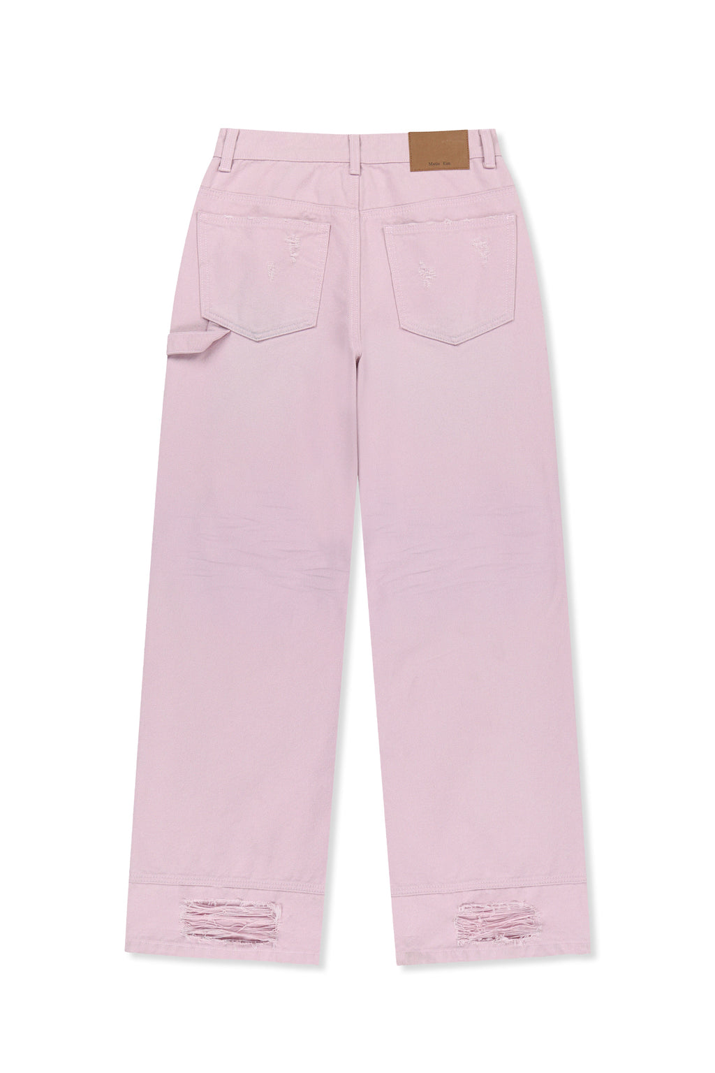 Matin Kim - Destroyed Color Dyeing Denim Pants (Pink) product image 2 | TRAB K-Fashion Australia