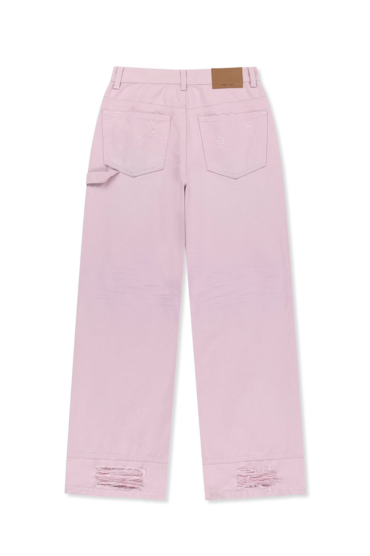 Matin Kim - Destroyed Color Dyeing Denim Pants (Pink) product image 2 | TRAB K-Fashion Australia