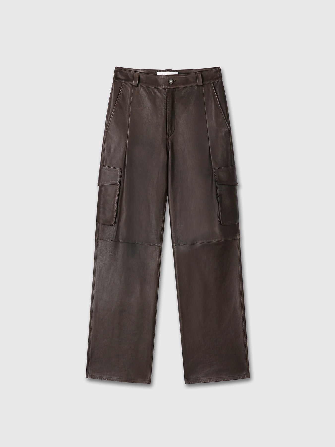 Tonywack - Naked Lamb Leather Wide Cargo Pants (Brown) product image 7 | TRAB K-Fashion Australia