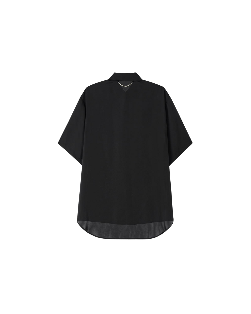 Kimhe Kim - Pearl Label Oversized Satin Shirt (Black) product image 2 | TRAB K-Fashion Australia