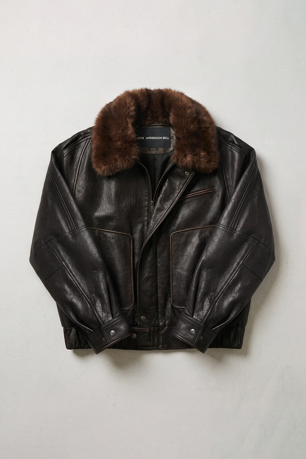 Andersson Bell - Buffalo Leather Bomber Jacket (Dark Brown) product image 15 | TRAB K-Fashion Australia