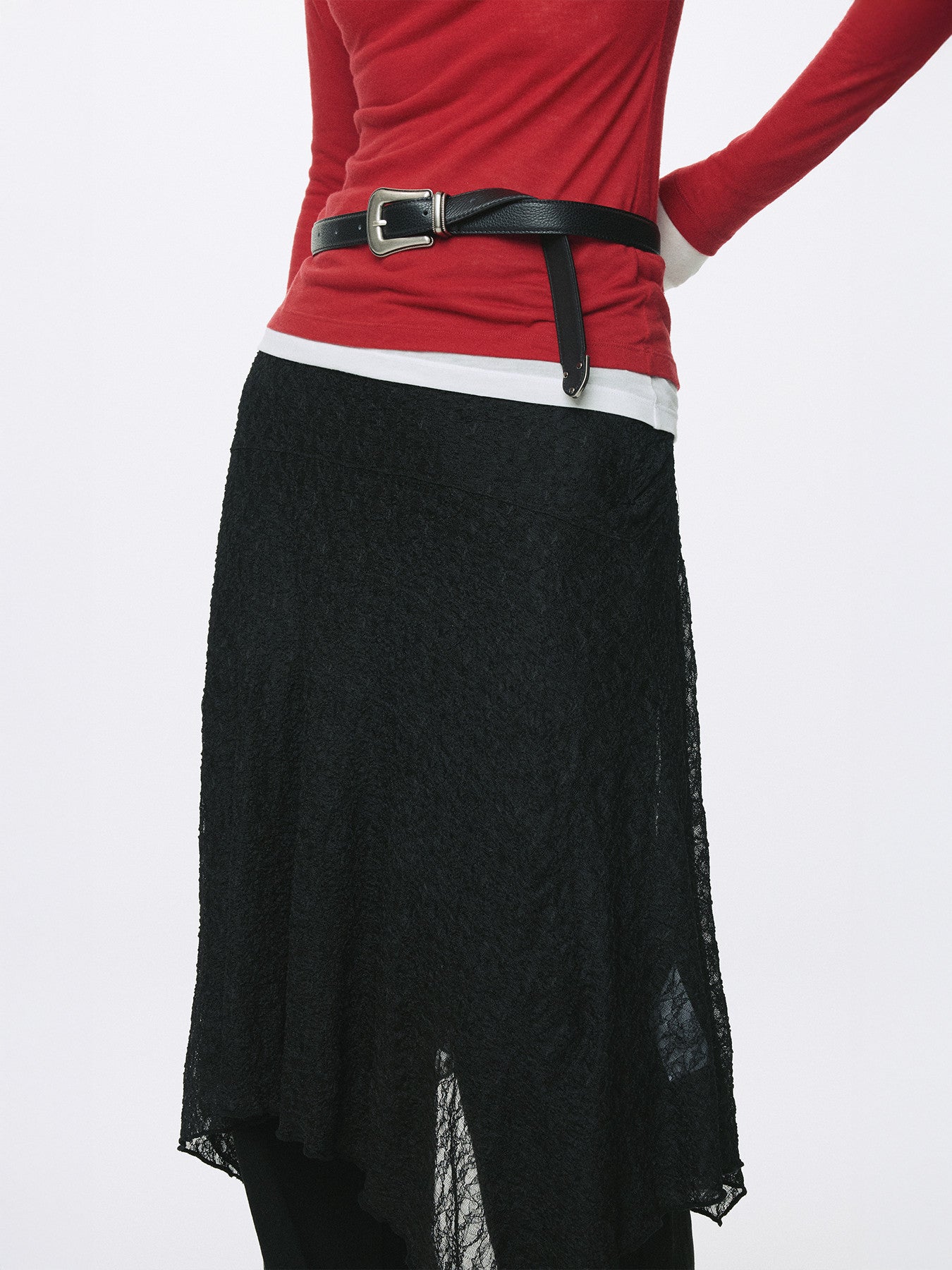Tonywack - Lace Draped Skirt (Black) product image 8 | TRAB K-Fashion Australia