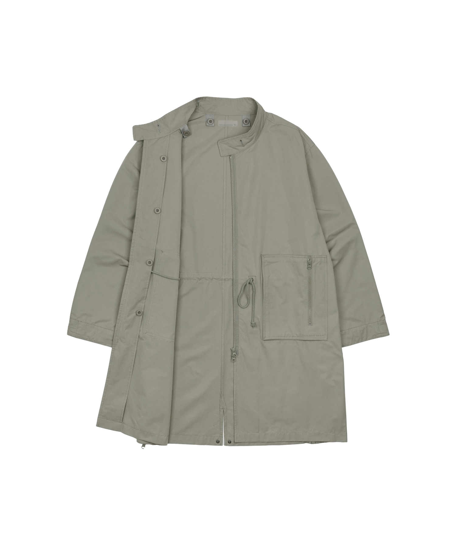 Zipper Field Parka (Grey Beige)