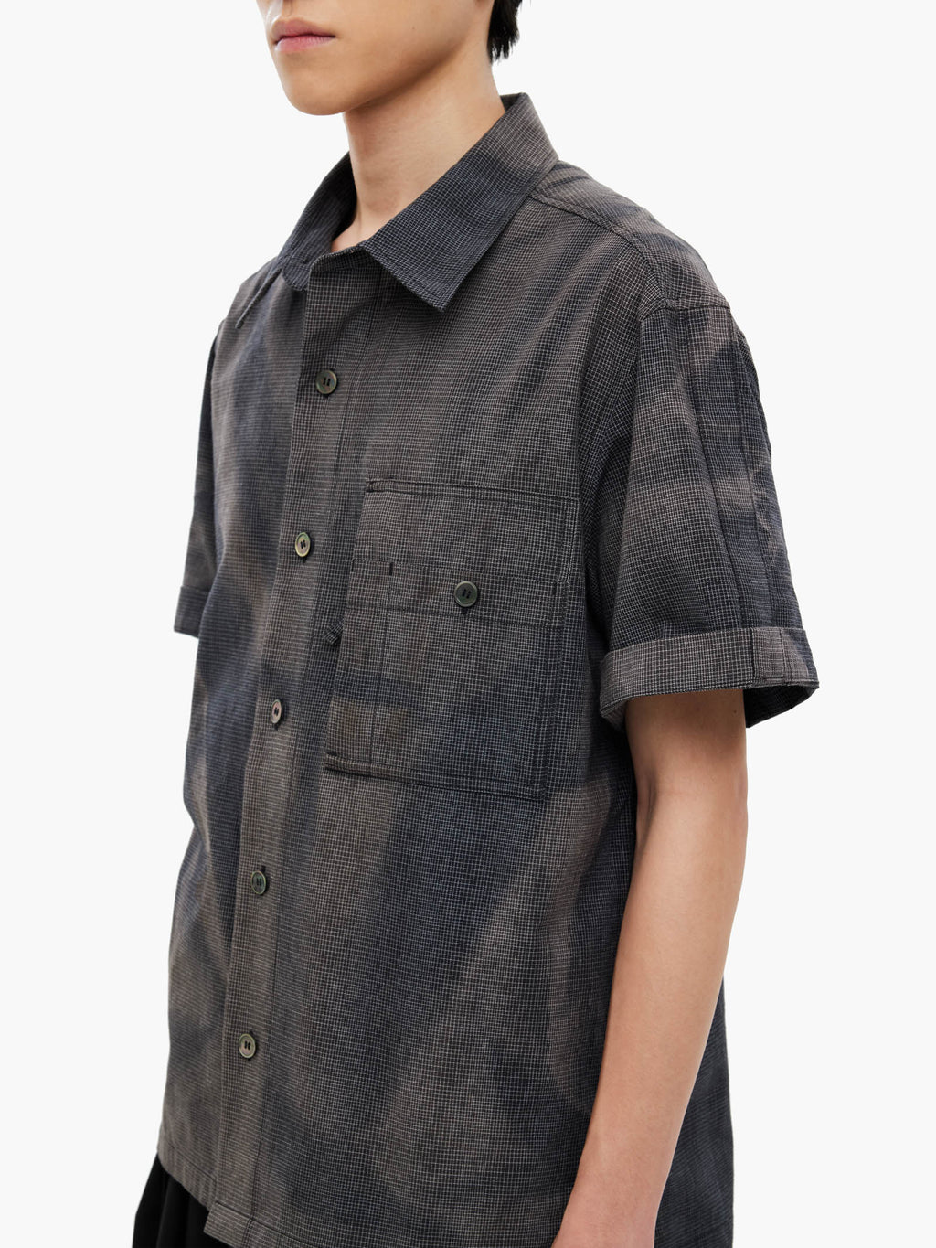Jiyong Kim - Sun-Bleached Work Shirt (Black) product image 5 | TRAB K-Fashion Australia