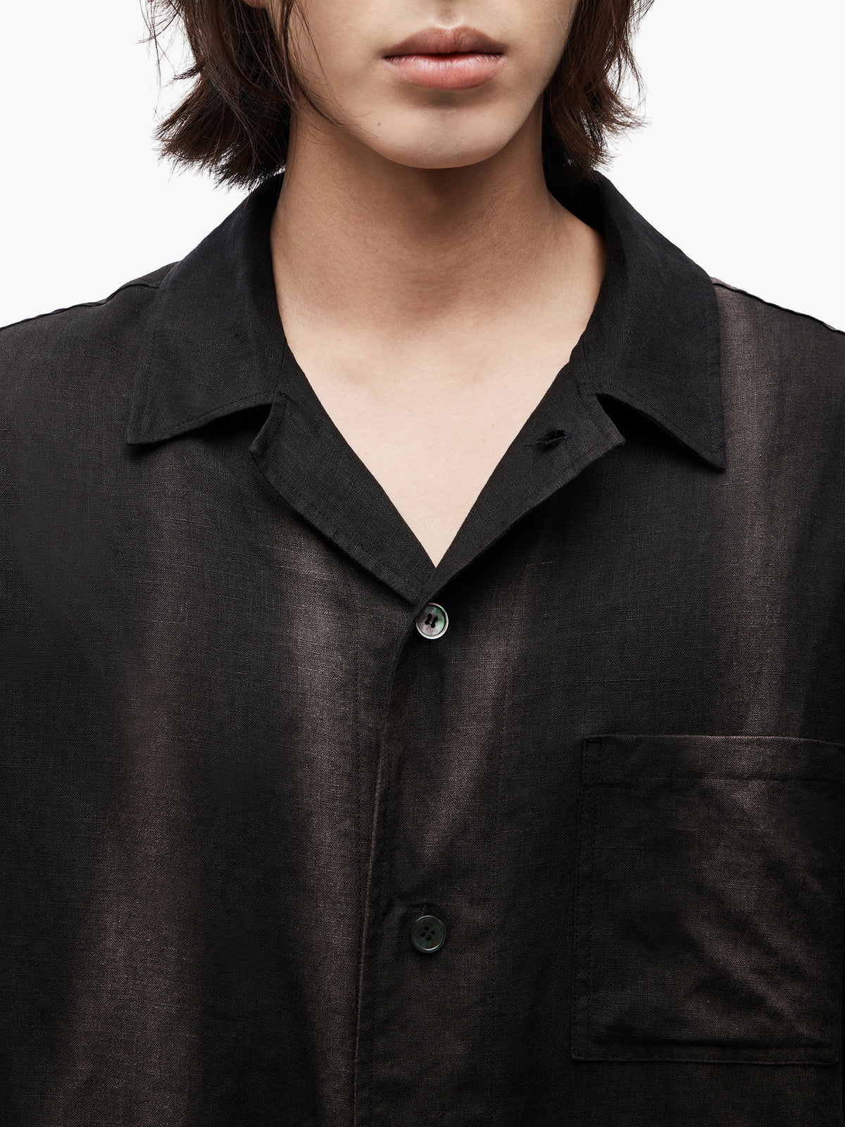 Jiyong Kim - Sun-Bleached Strap Shirt (Black) product image 9 | TRAB K-Fashion Australia