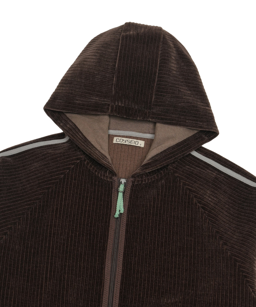 Coyseio - Velour Zip-Up Hoodie (Brown) product image 11 | TRAB K-Fashion Australia