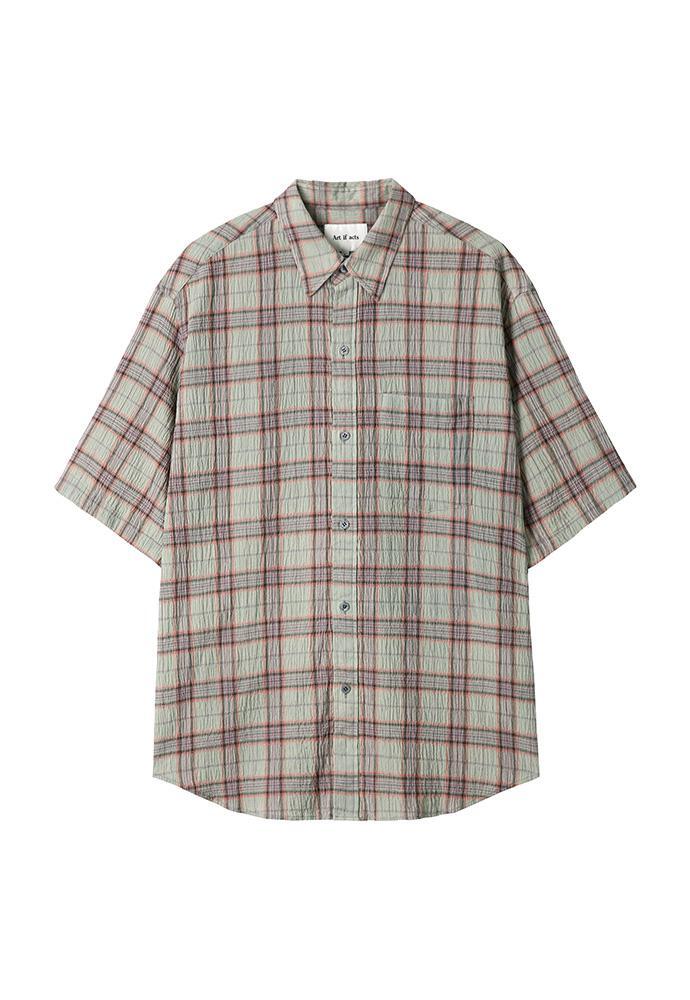 Art if acts - Vintage Check Half Shirt (Jade) product image 9 | TRAB K-Fashion Australia