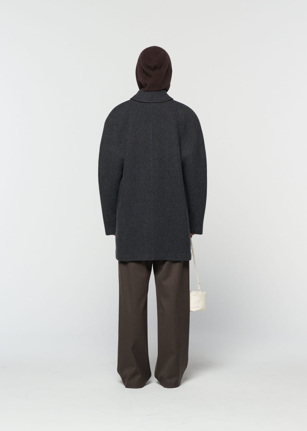 Amomento - rounded half coat (Charcoal) product image 4 | TRAB K-Fashion Australia