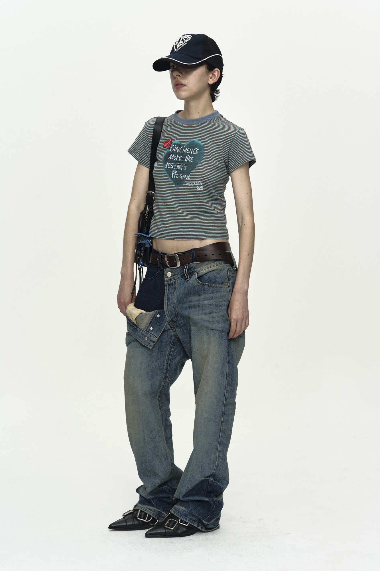 Andersson Bell - (essential) Heart Message Stripe T-Shirt (Essential) product image 3 | TRAB K-Fashion Australia