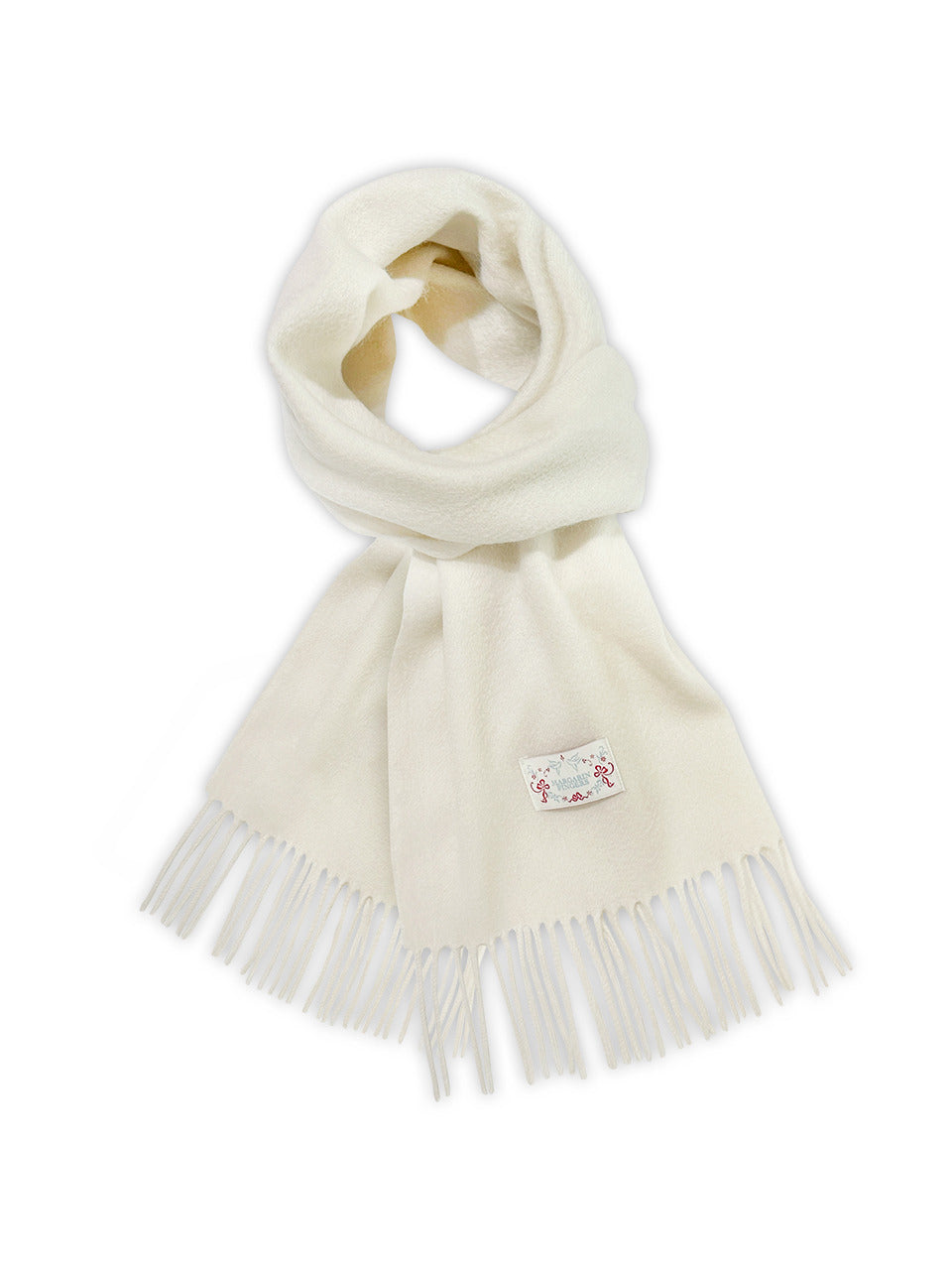 Margarin Fingers - Wool Fringe Muffler (Ivory) product image 2 | TRAB K-Fashion Australia