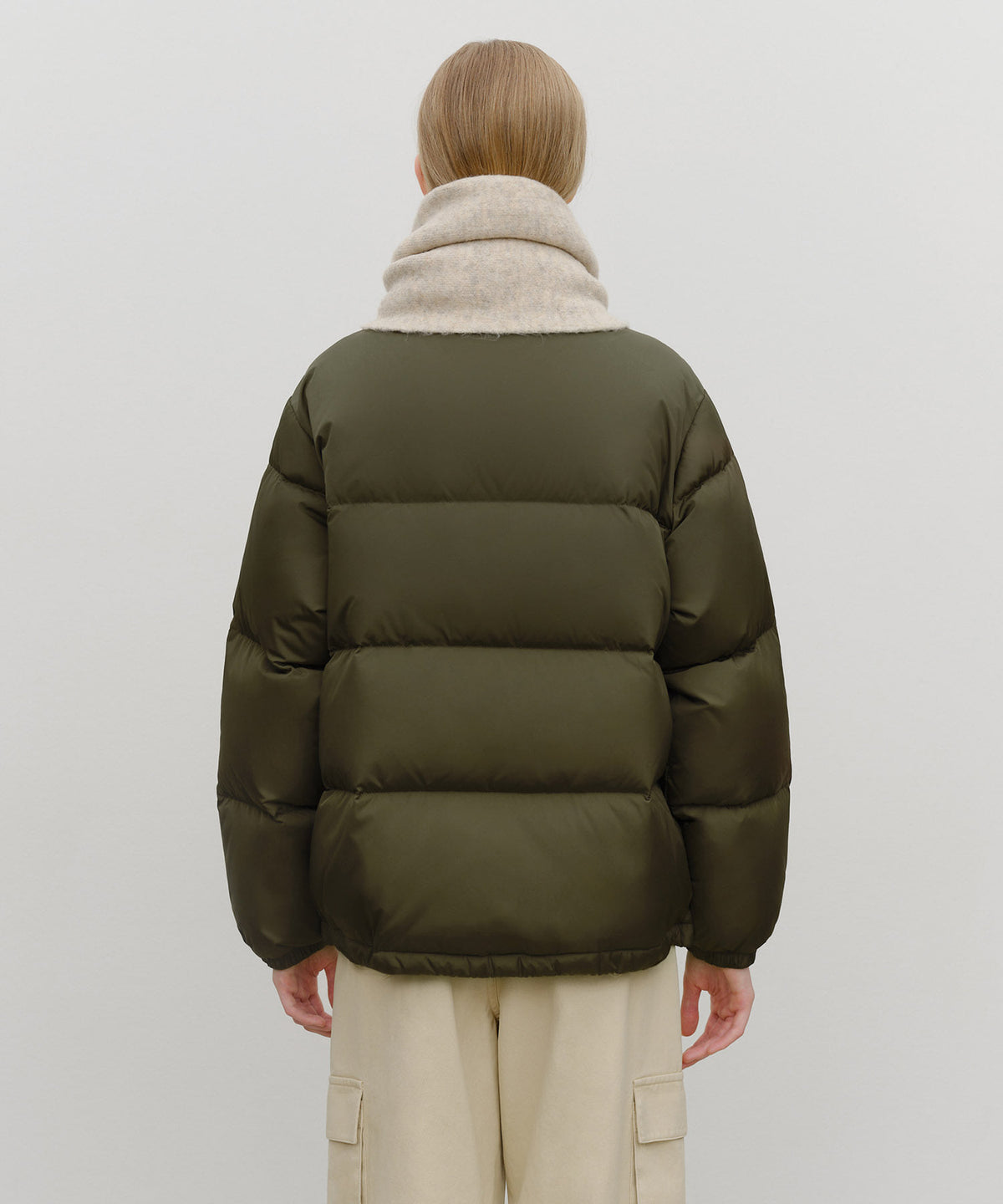 Marithe & Francois Girbaud - Fuzzy Solid Knit Muffler (Oatmeal) product image 6 | TRAB K-Fashion Australia