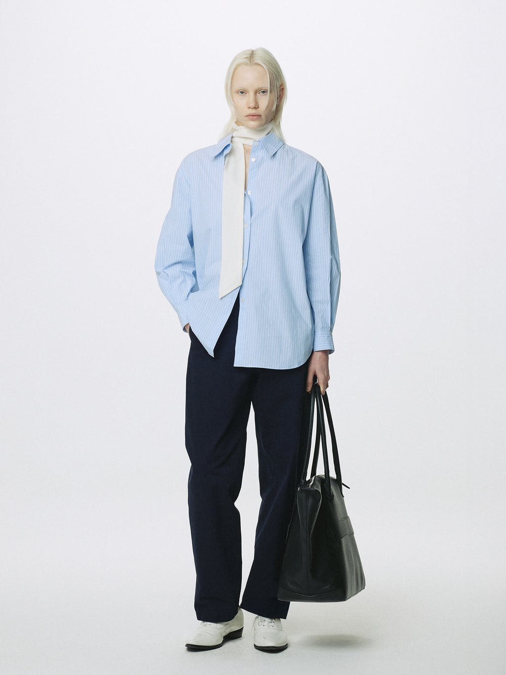 Tonywack - Curved Cotton Chino Pants (Navy) product image 1 | TRAB K-Fashion Australia