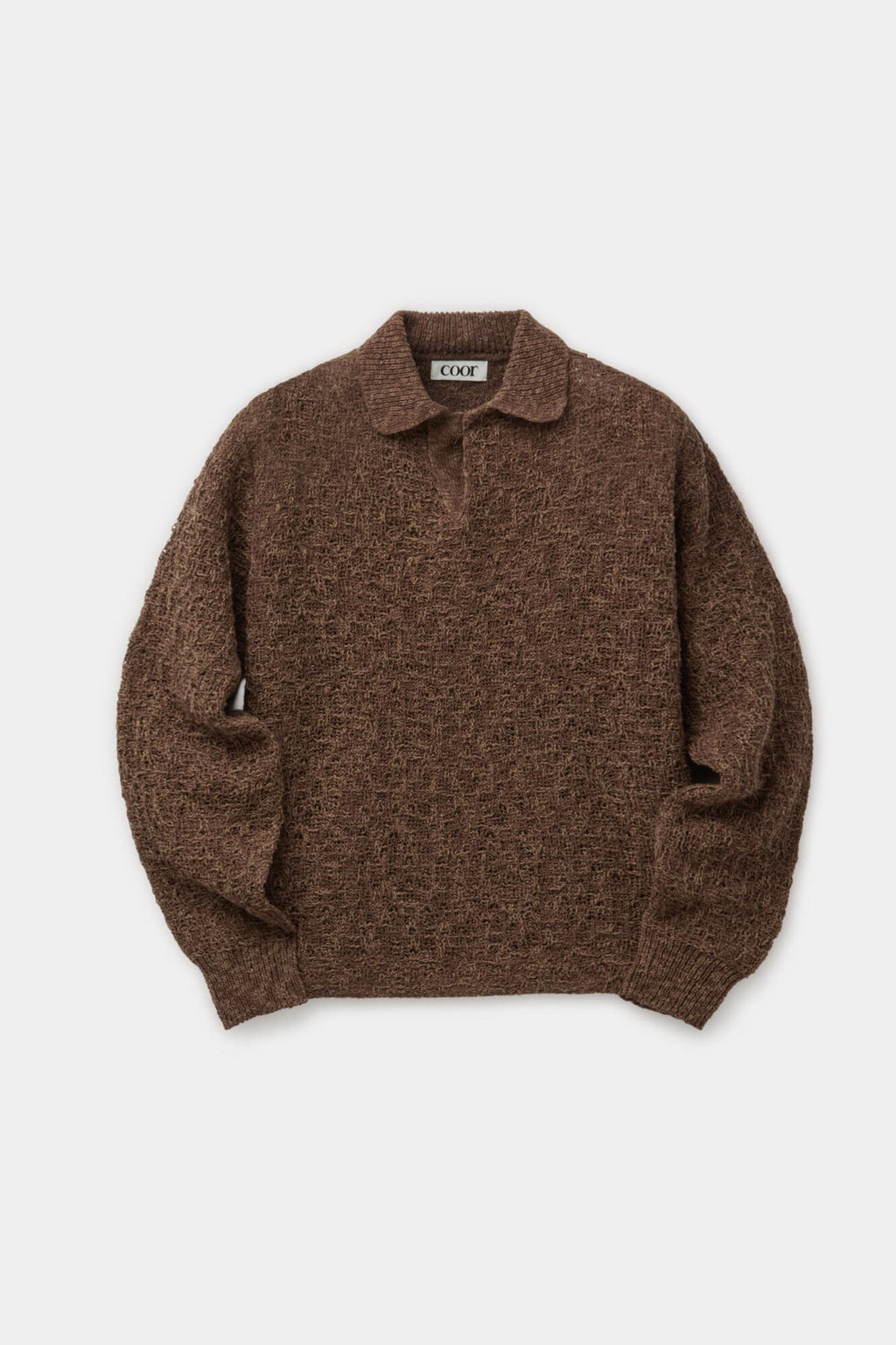 Coor - Crochet Collar Knit (Brown) product image 1 | TRAB K-Fashion Australia