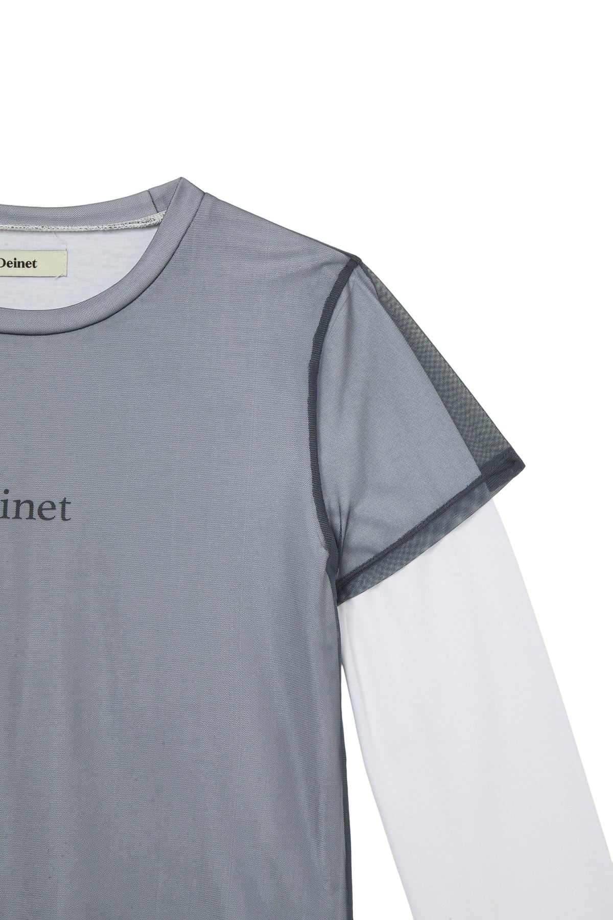Deinet - See-Through Layered Long Sleeve (Grey) product image 4 | TRAB K-Fashion Australia