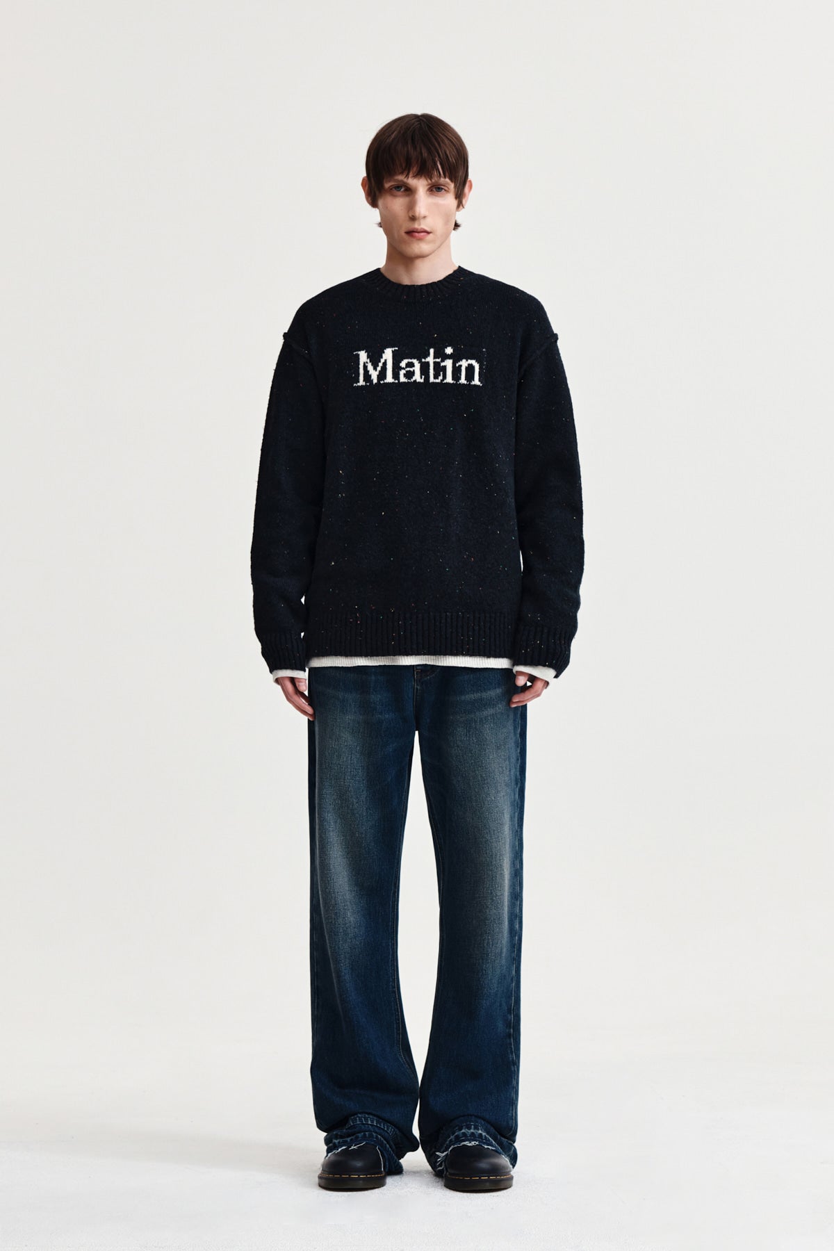 Matin Kim - Washed Flare Denim Pants (Blue) product image 5 | TRAB K-Fashion Australia