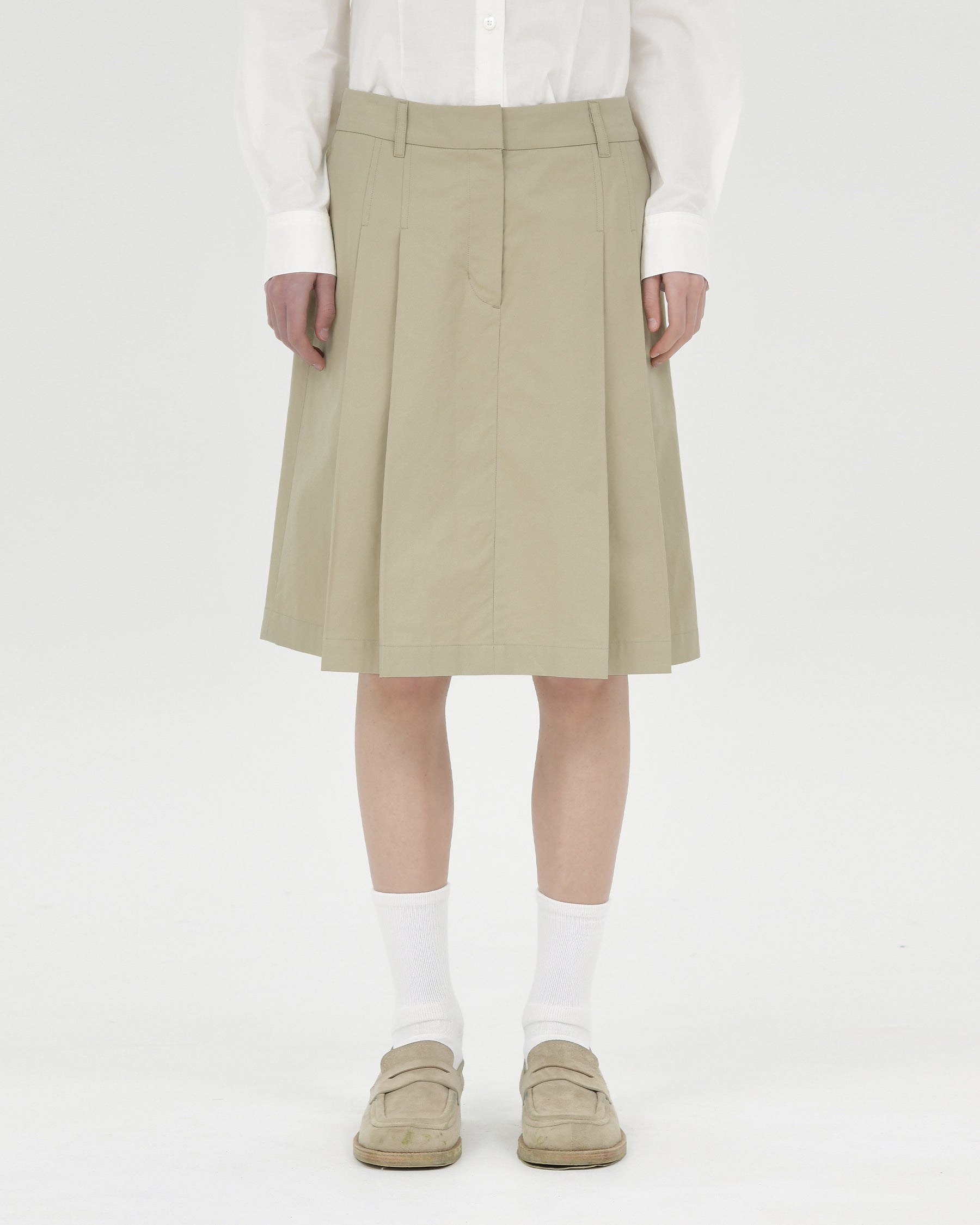 Brownyard - Pleats Skirt (Beige) product image 1 | TRAB K-Fashion Australia