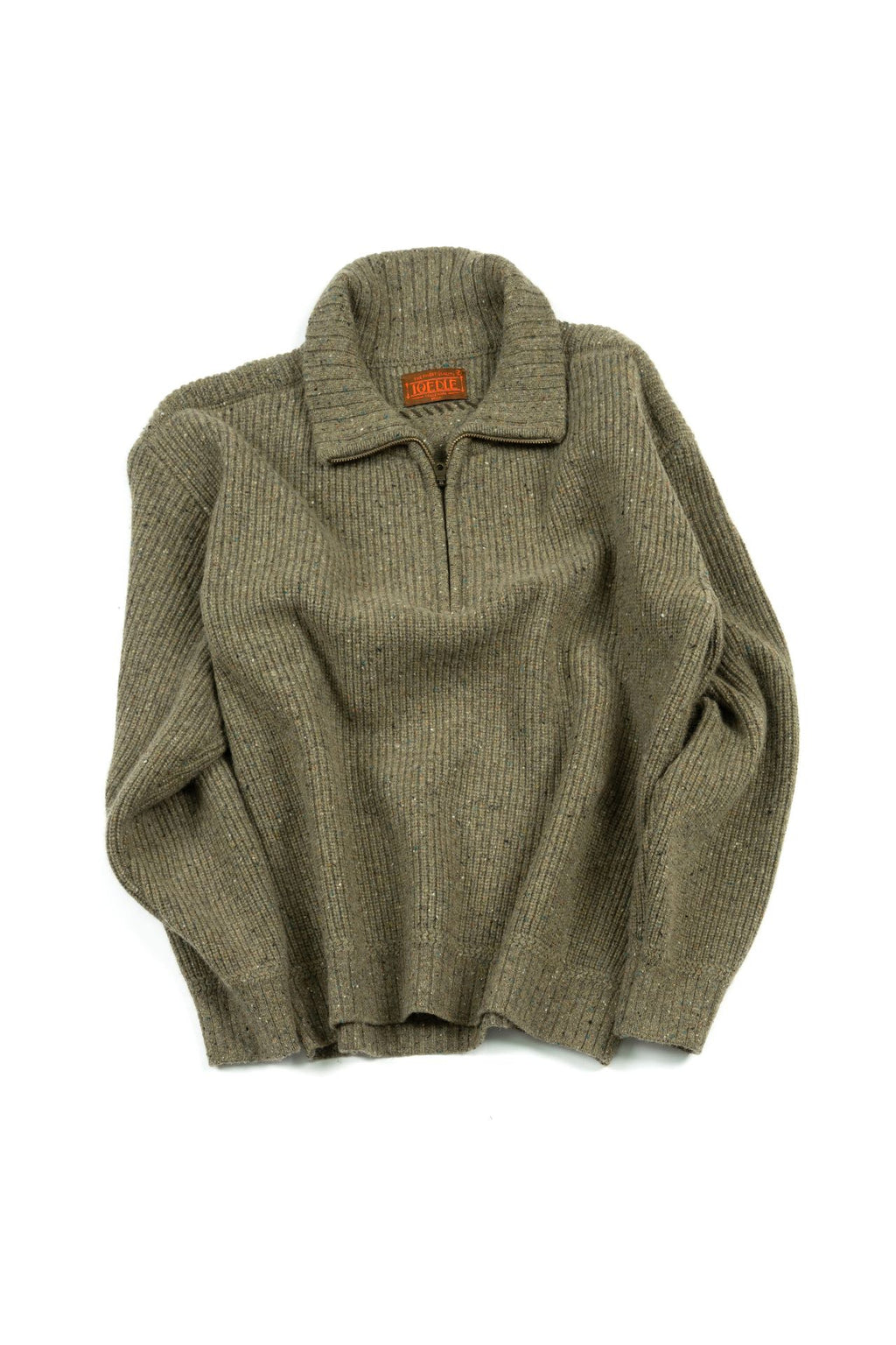 Ioedle - Building Forest Wool Blend Half Zip-Up Knit Pullover (Khaki) product image 1 | TRAB K-Fashion Australia