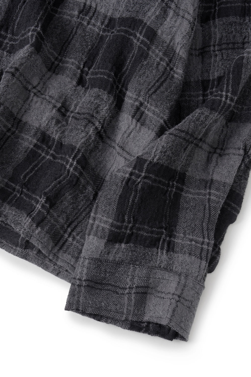 Hatchingroom - Crop Shirt Gauze Wool Check (Charcoal) product image 6 | TRAB K-Fashion Australia
