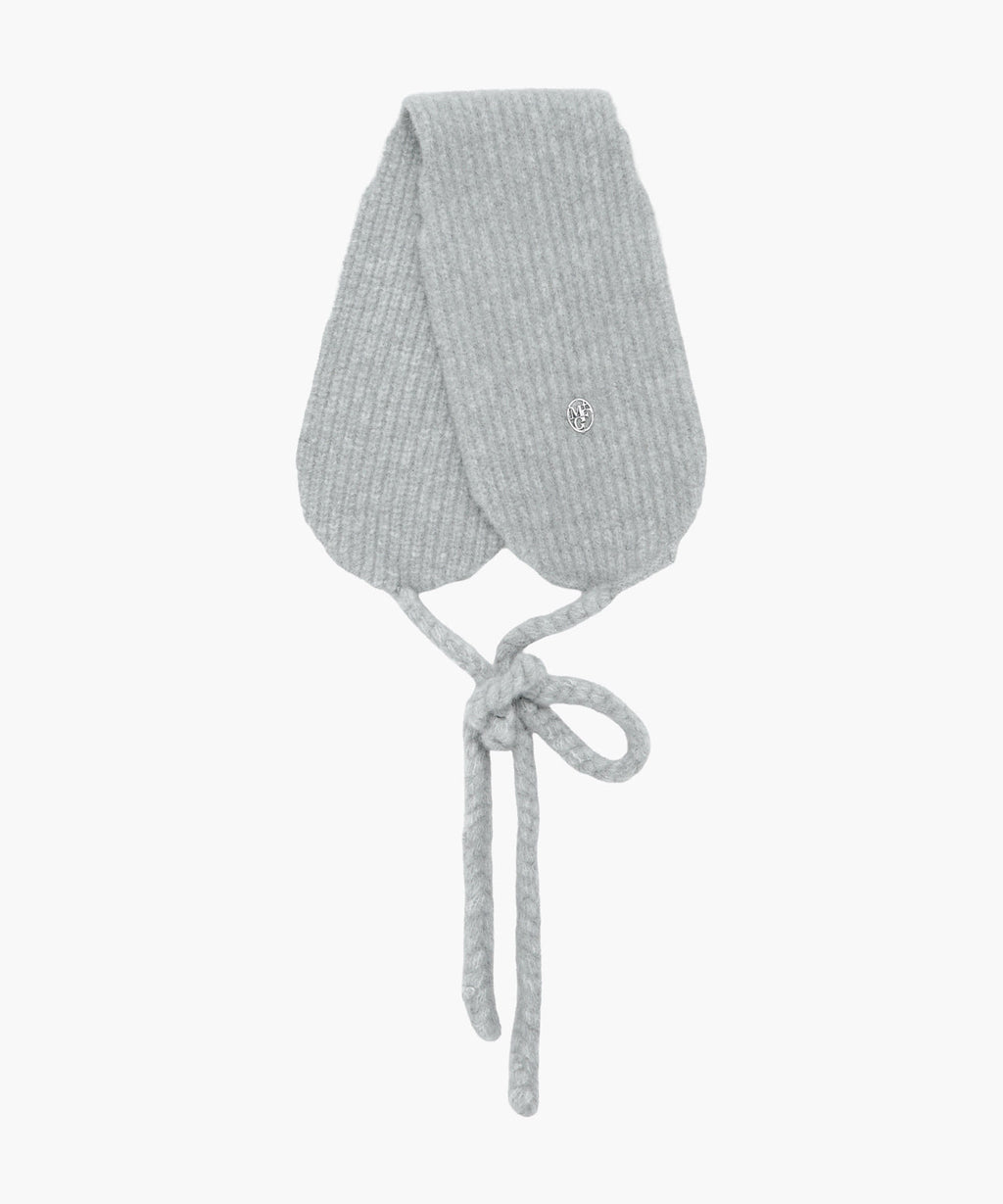 Marithe & Francois Girbaud - Circle Logo Knit Ear Flap (Gray) product image 1 | TRAB K-Fashion Australia