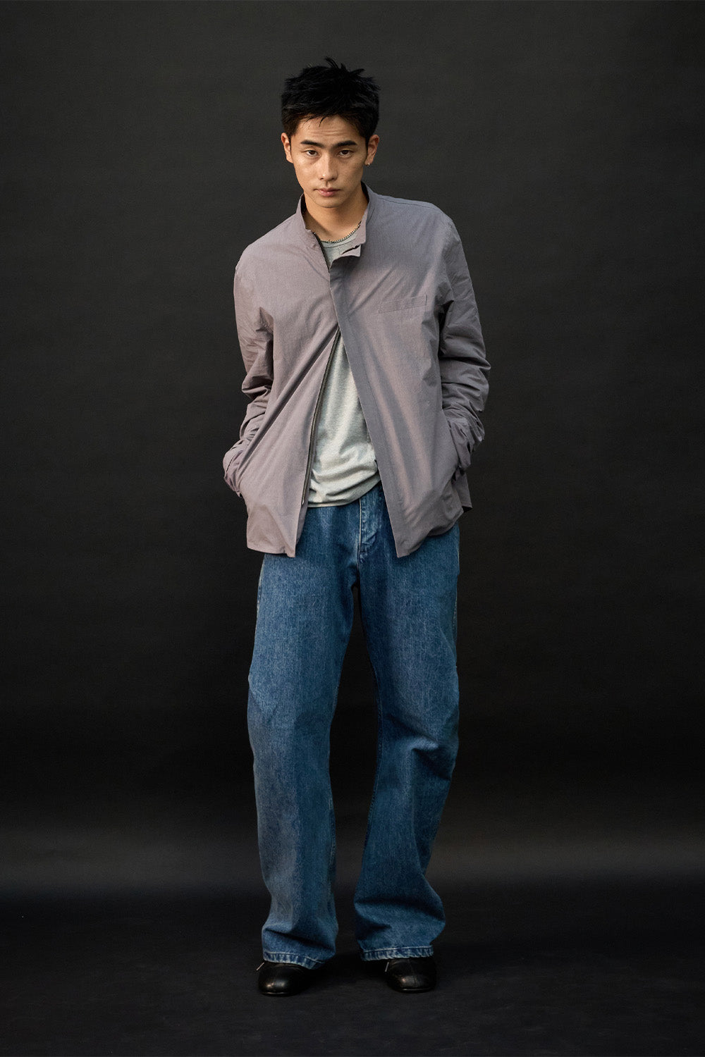 Hatchingroom - Slash Layer Shirket (Purple Grey) product image 10 | TRAB K-Fashion Australia