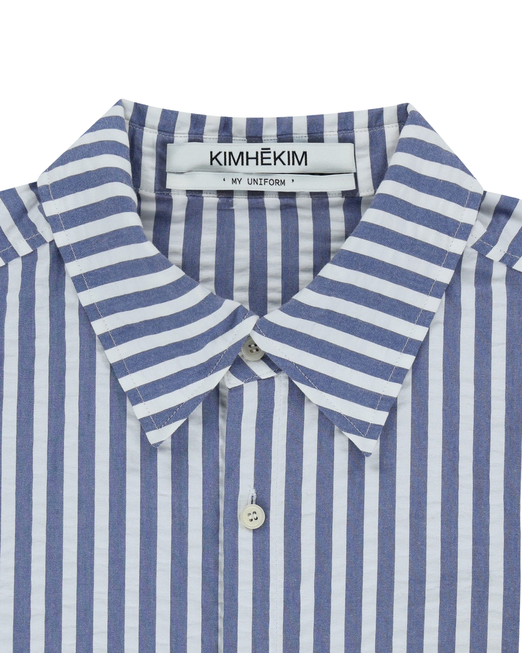 Kimhe Kim - Stripped Label Shirt (Blue) product image 11 | TRAB K-Fashion Australia