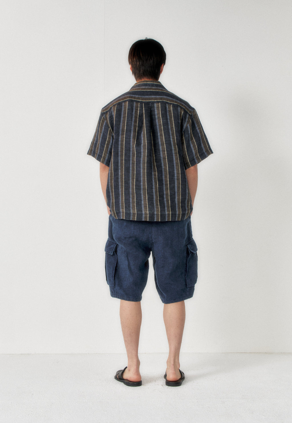 Art if acts - Linen Two Pocket Half Shirt (Navy) product image 3 | TRAB K-Fashion Australia