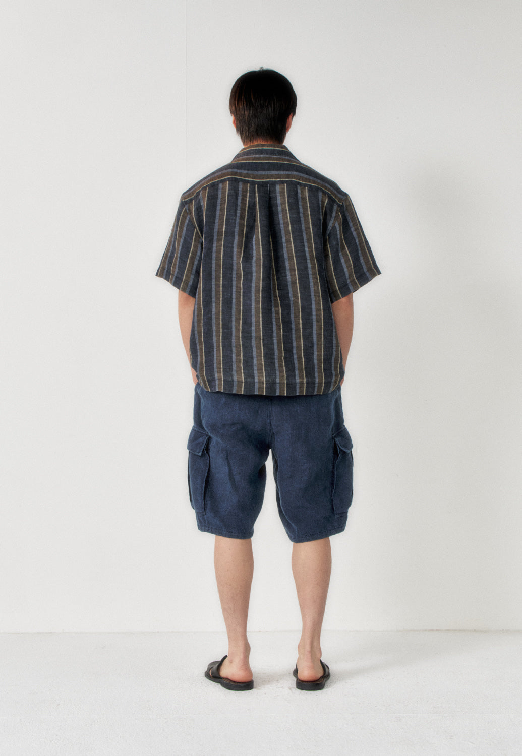 Art if acts - Linen Two Pocket Half Shirt (Navy) product image 3 | TRAB K-Fashion Australia