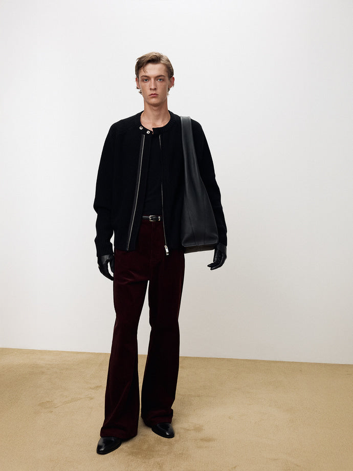 Tonywack - Merino Wool Knitted Zip-Up Jumper (Black) product image 10 | TRAB K-Fashion Australia