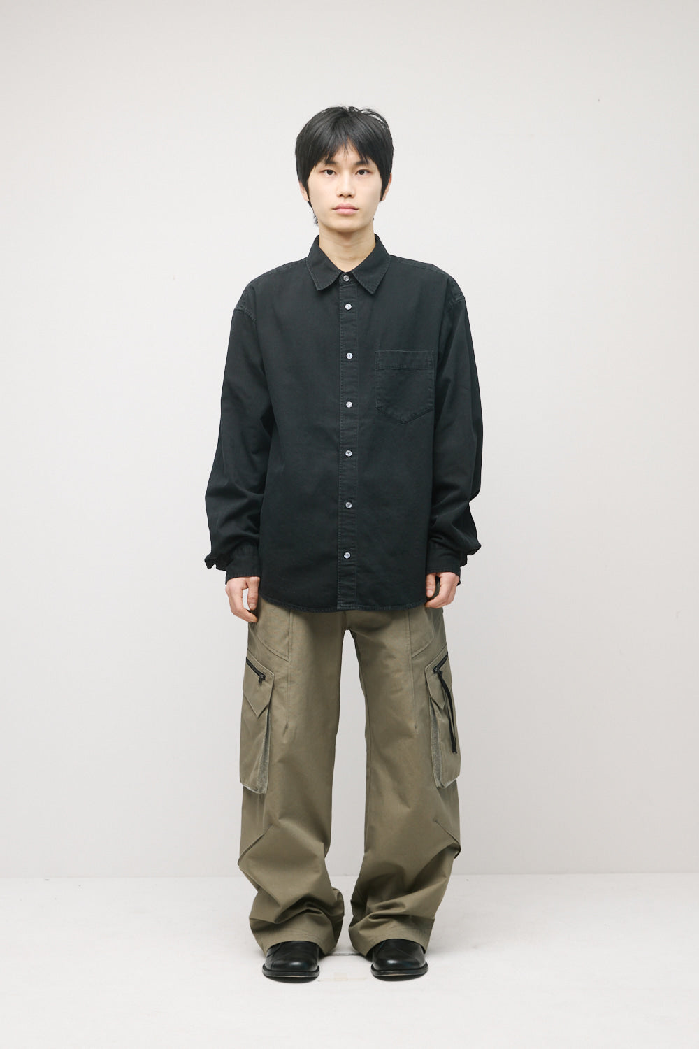 Hatchingroom - Over Denim Shirt (Jet Black) product image 3 | TRAB K-Fashion Australia